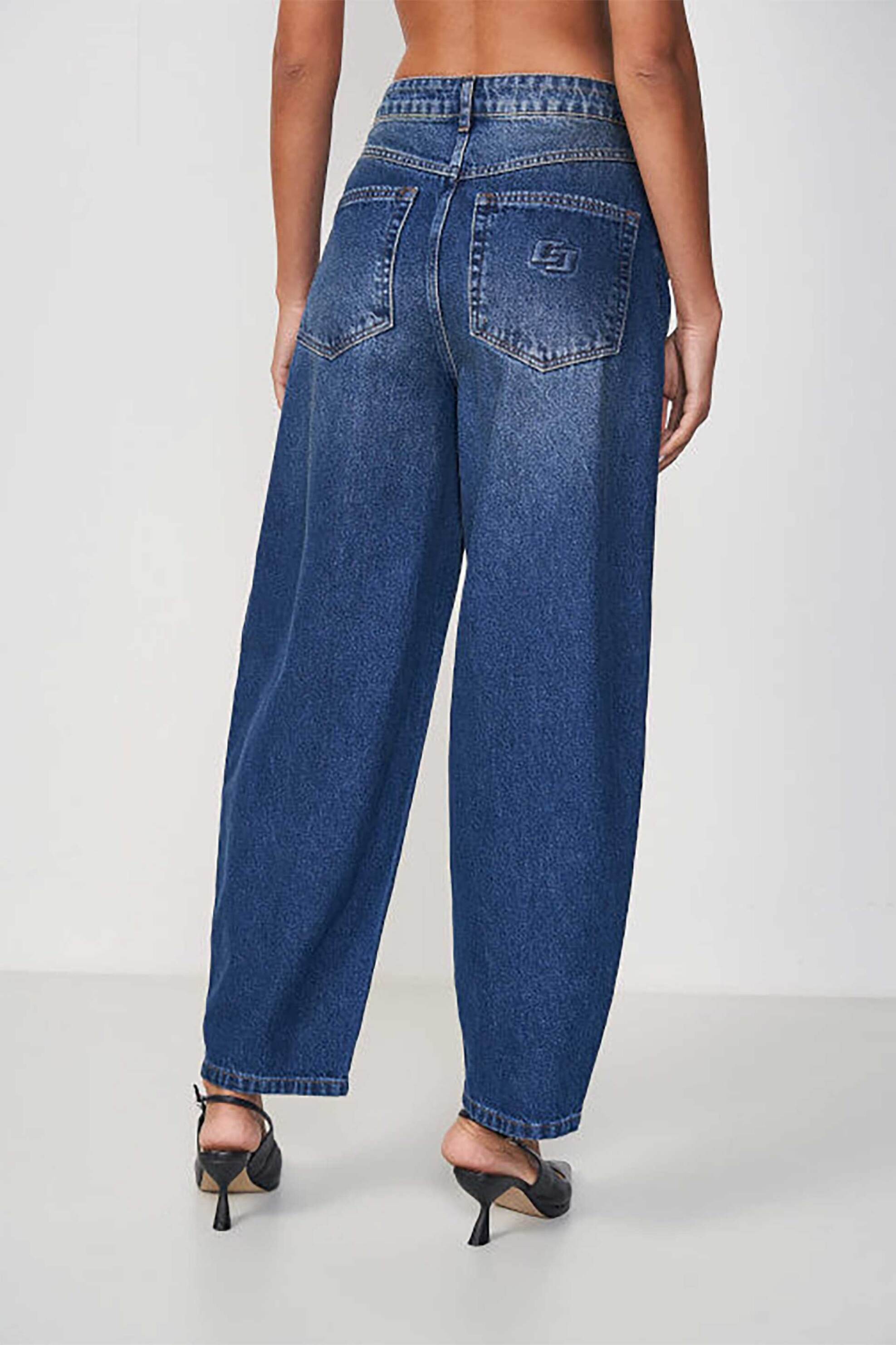 Colcci γυναικείο ψηλόμεσο τζιν παντελόνι πεντάτσεπο Barrel Fit - 002.01.90345-** Denim Blue φωτογραφία