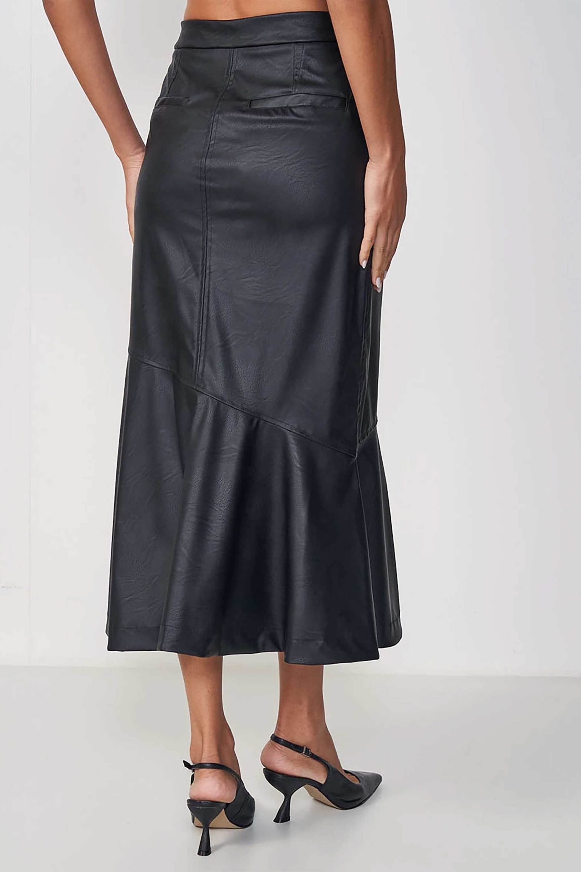 Colcci γυναικεία midi φούστα με βολάν - 008.01.04773 Μαύρο φωτογραφία