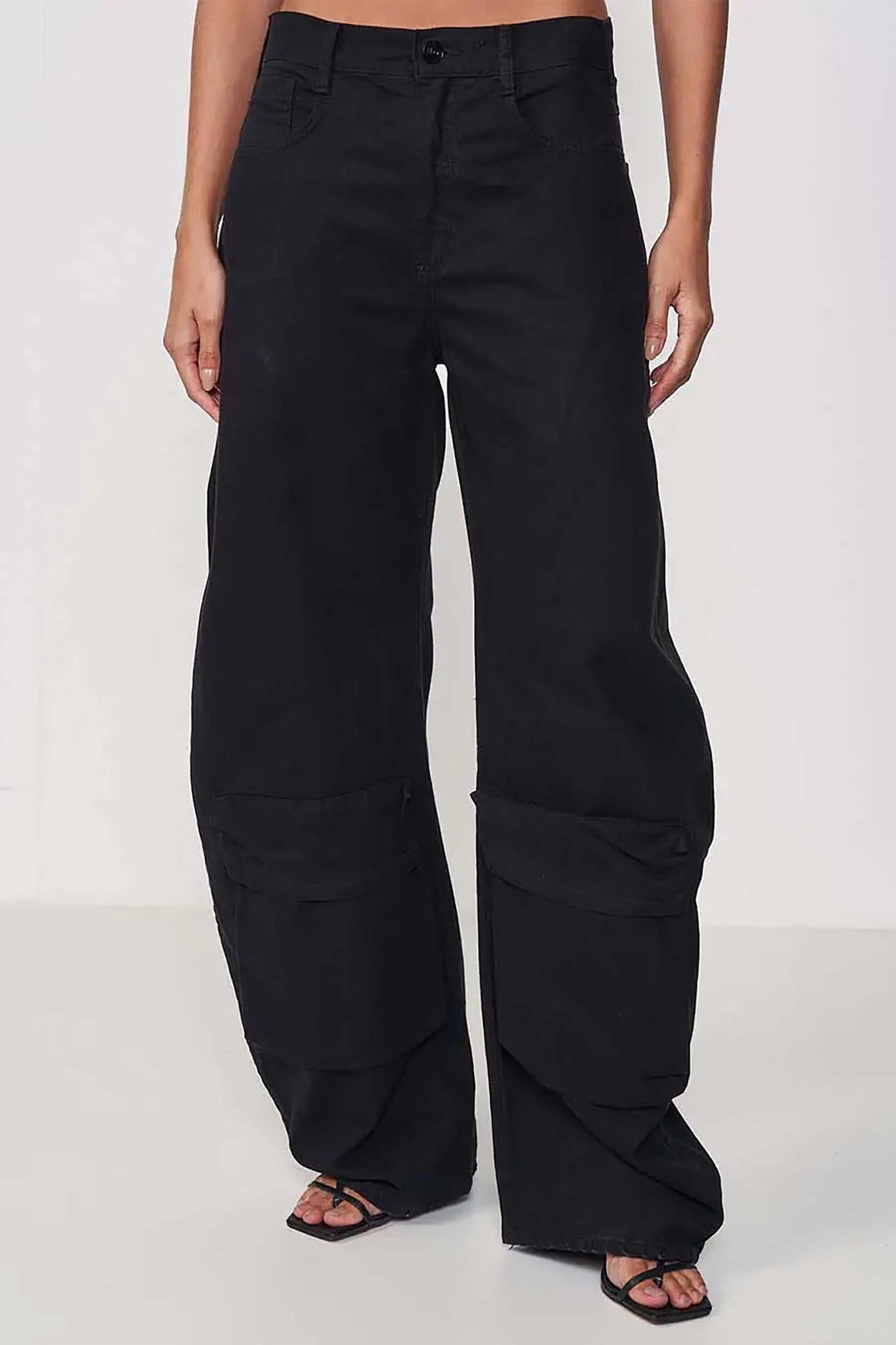 COLCCI Colcci γυναικείο ψηλόμεσο τζιν παντελόνι πεντάτσεπο Barrel Fit "Barcelona" - 002.11.00482 Μαύρο