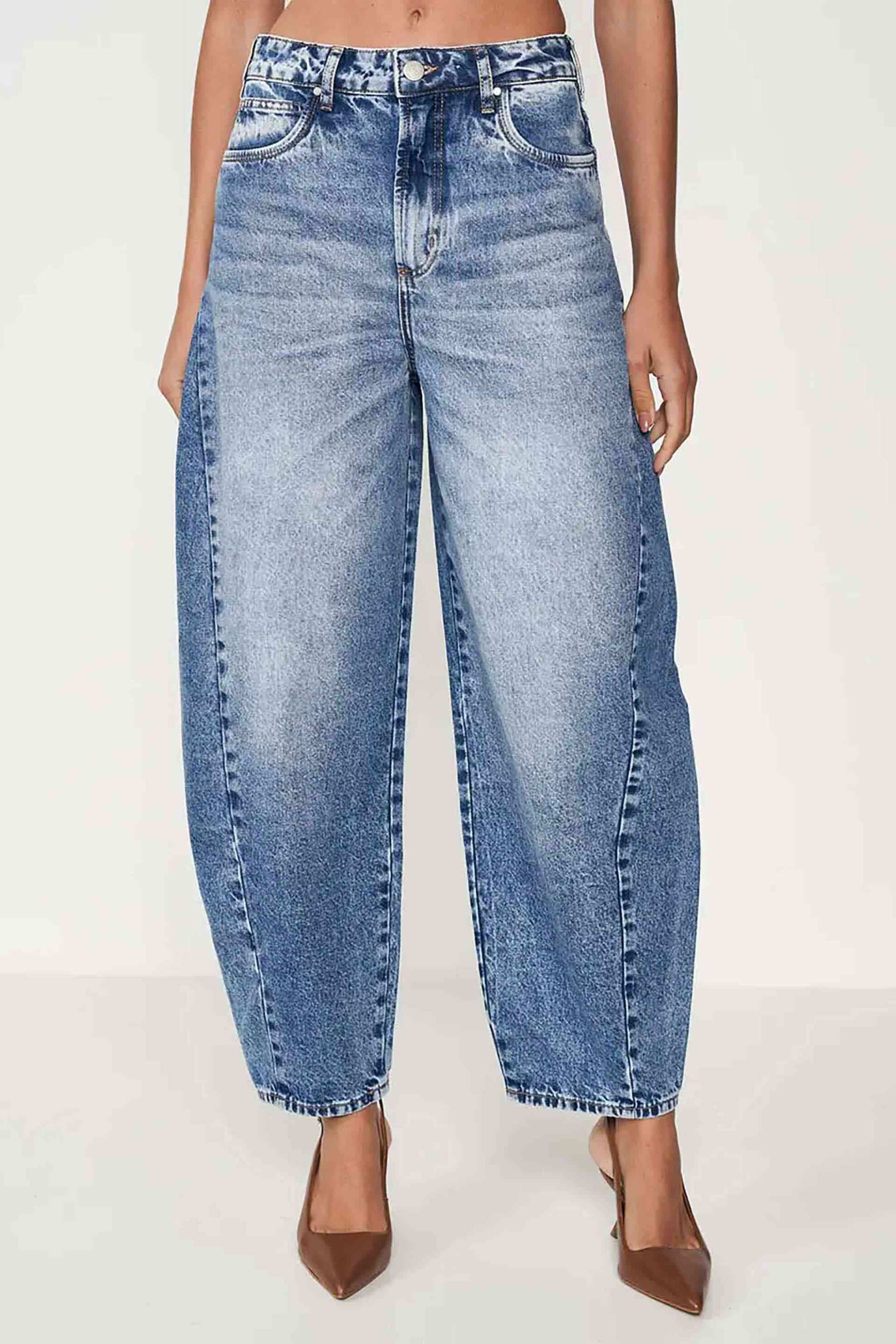 Colcci γυναικείο ψηλόμεσο τζιν παντελόνι πεντάτσεπο Barrel Fit - 20190000 Denim Blue φωτογραφία