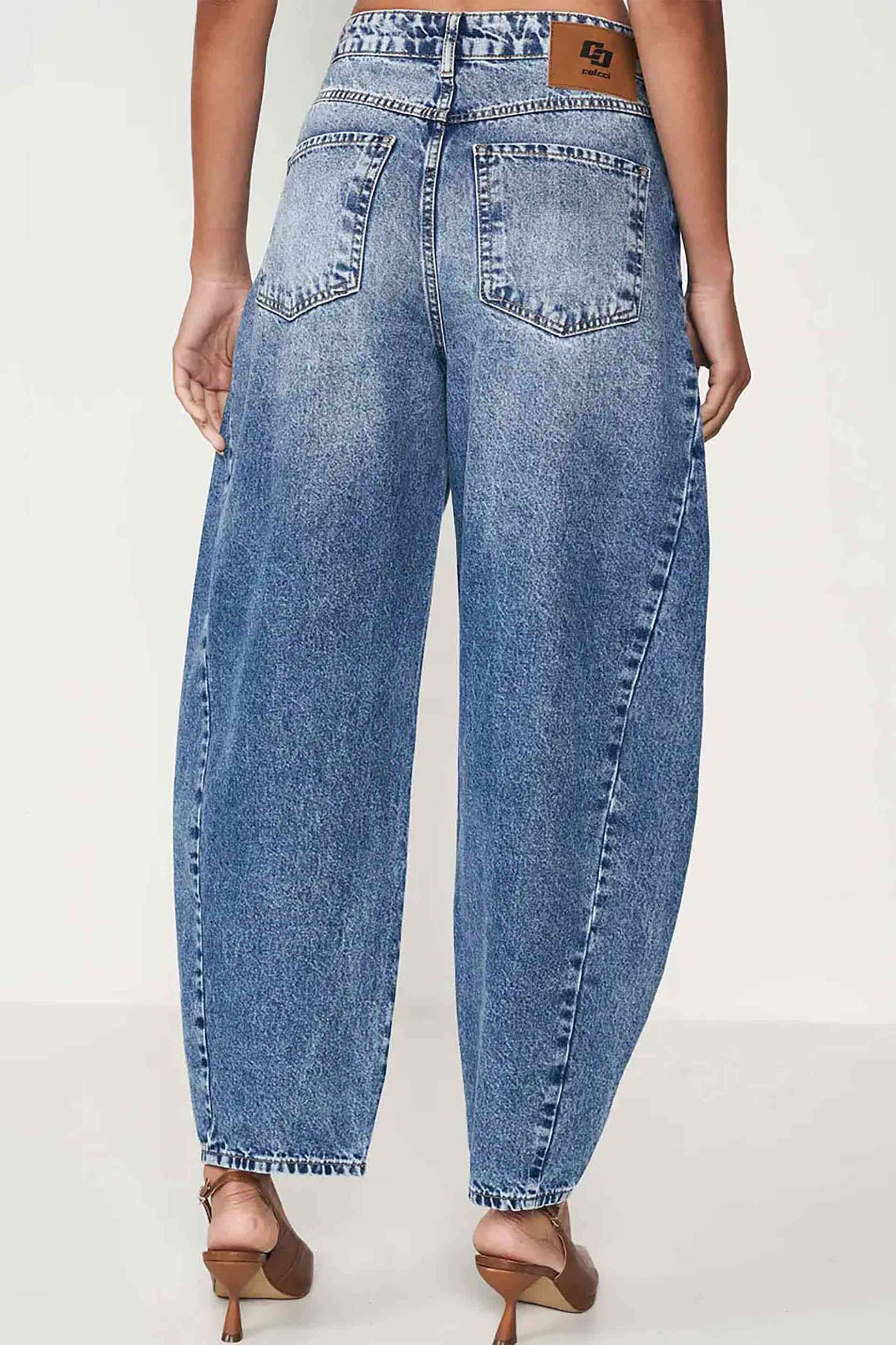 Colcci γυναικείο ψηλόμεσο τζιν παντελόνι πεντάτσεπο Barrel Fit - 20190000 Denim Blue φωτογραφία