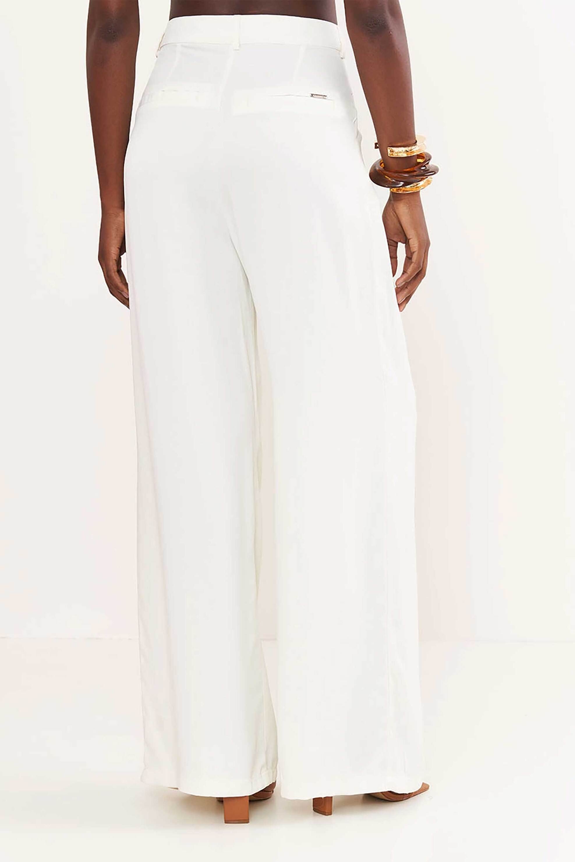 Colcci γυναικείο παντελόνι Wide Leg "Joana" - 002.01.15370 Λευκό φωτογραφία