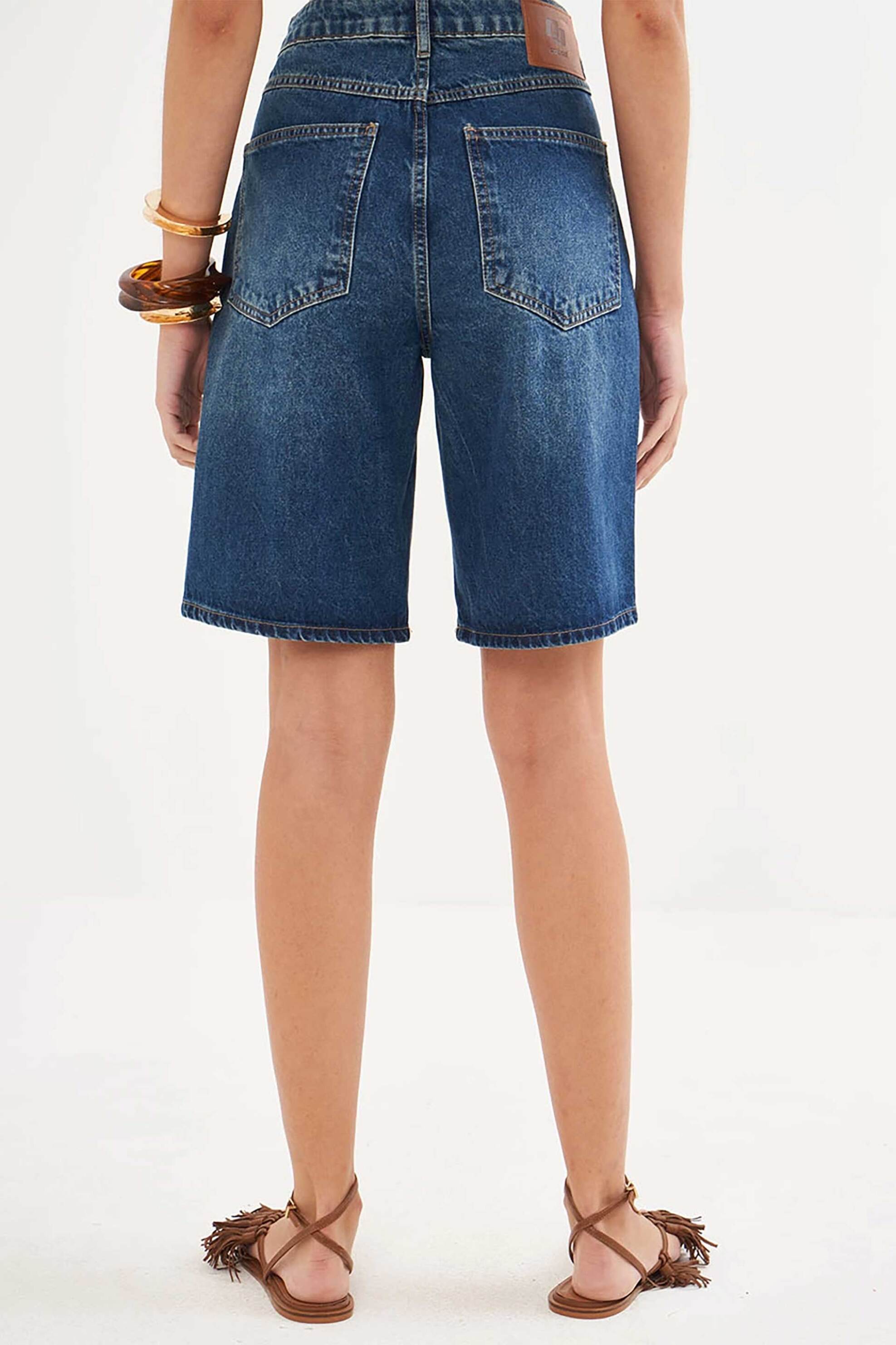 Colcci γυναικείο σορτς denim Straight Fit "Joana" - 004.01.02370 Denim Blue φωτογραφία