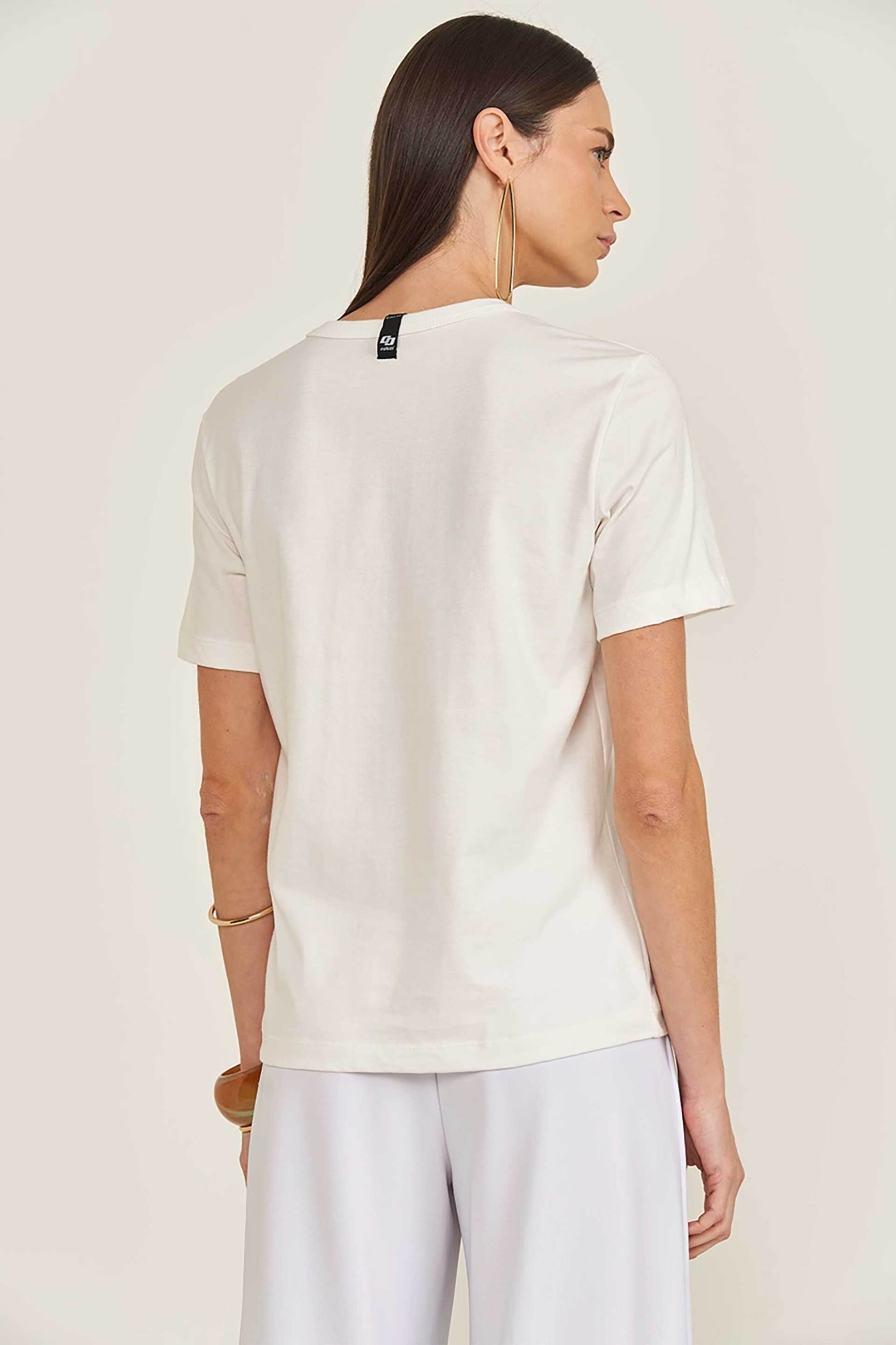 COLCCI Colcci γυναικείο T-shirt με print - 034.01.06845 Λευκό - 2