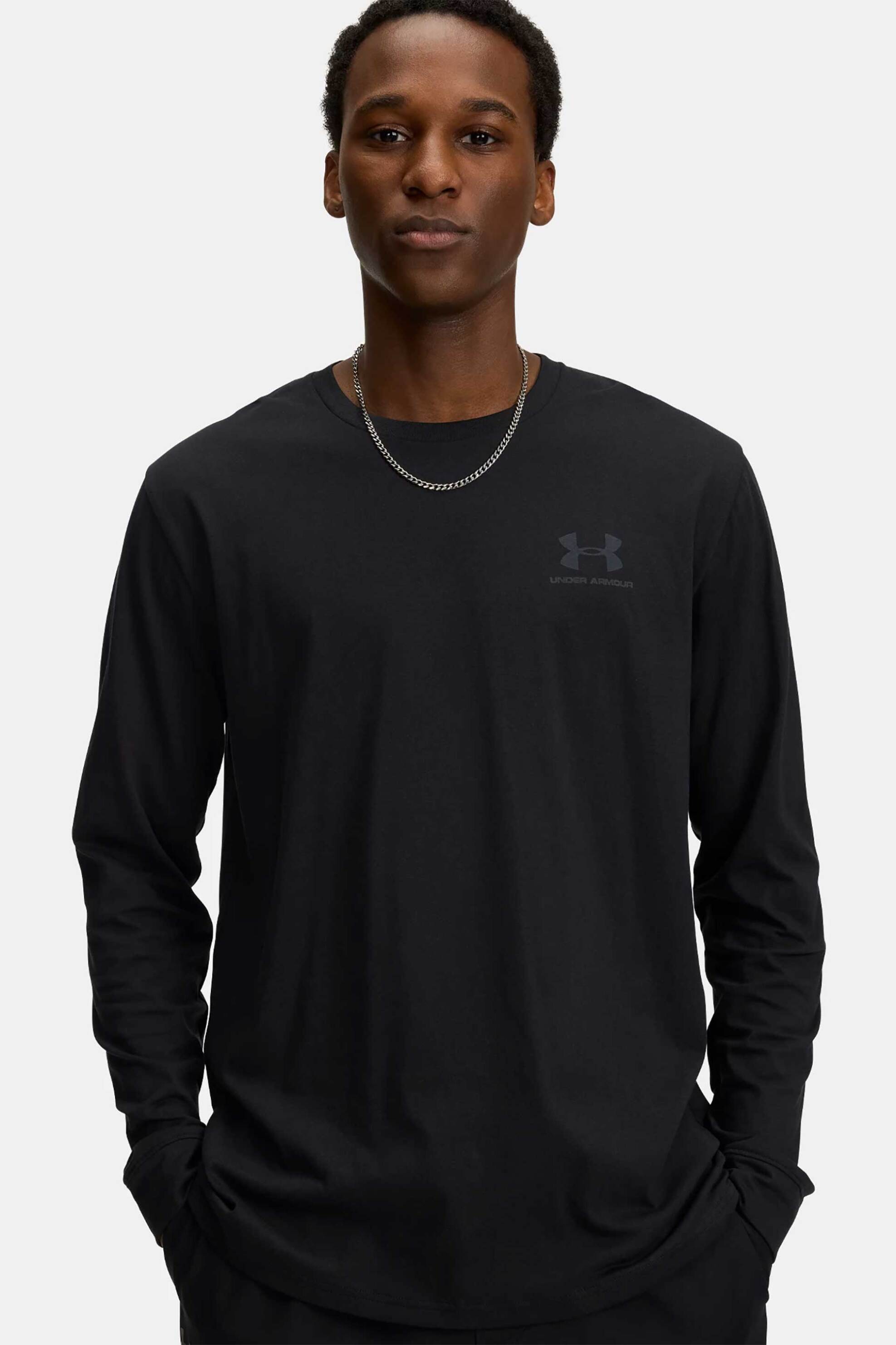 Under Armour ανδρική μακρυμάνικη μπλούζα “Left Chest” – 1329585 Μαύρο