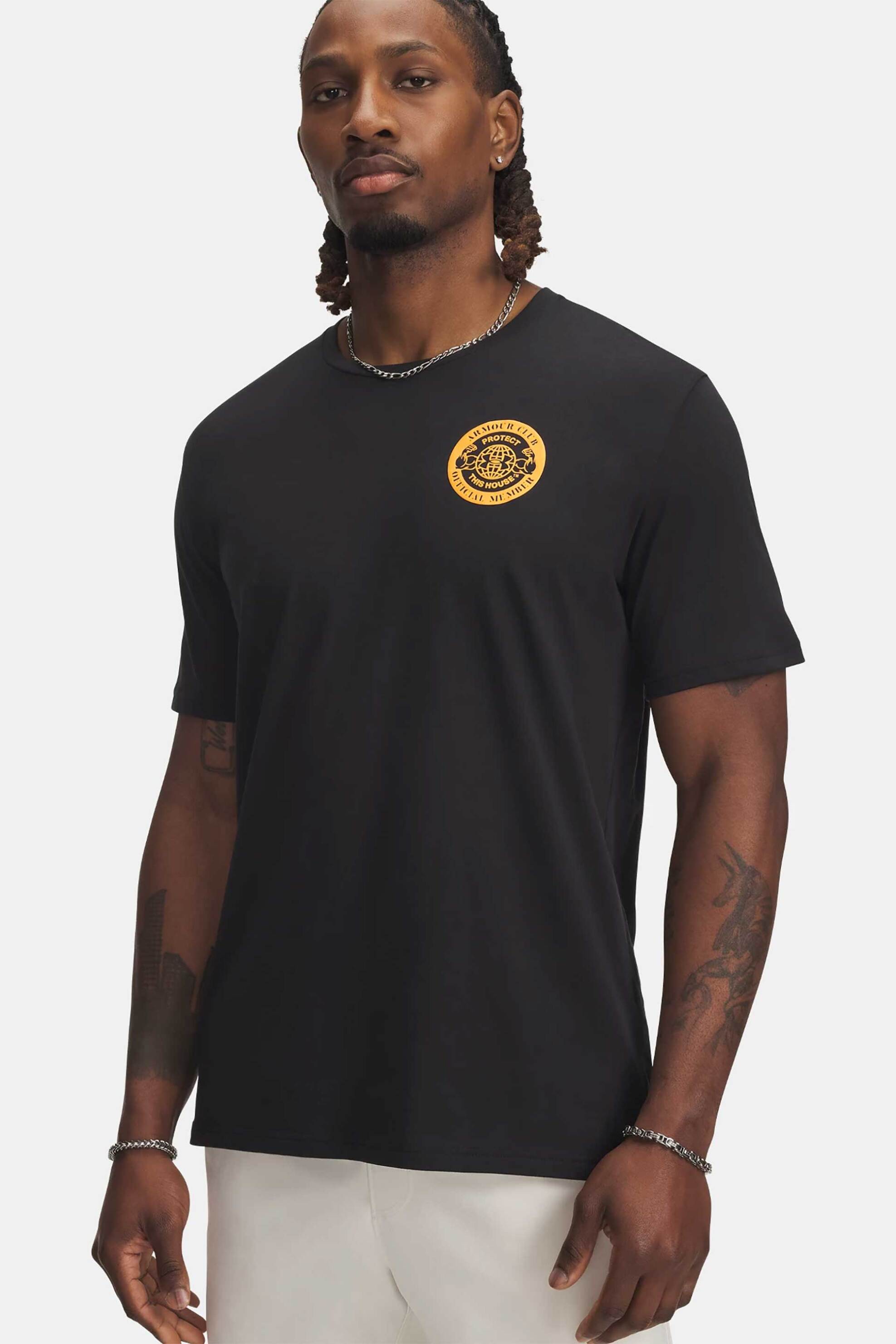 Under Armour ανδρικό T-shirt "Armour Club" - 6005612 Μαύρο