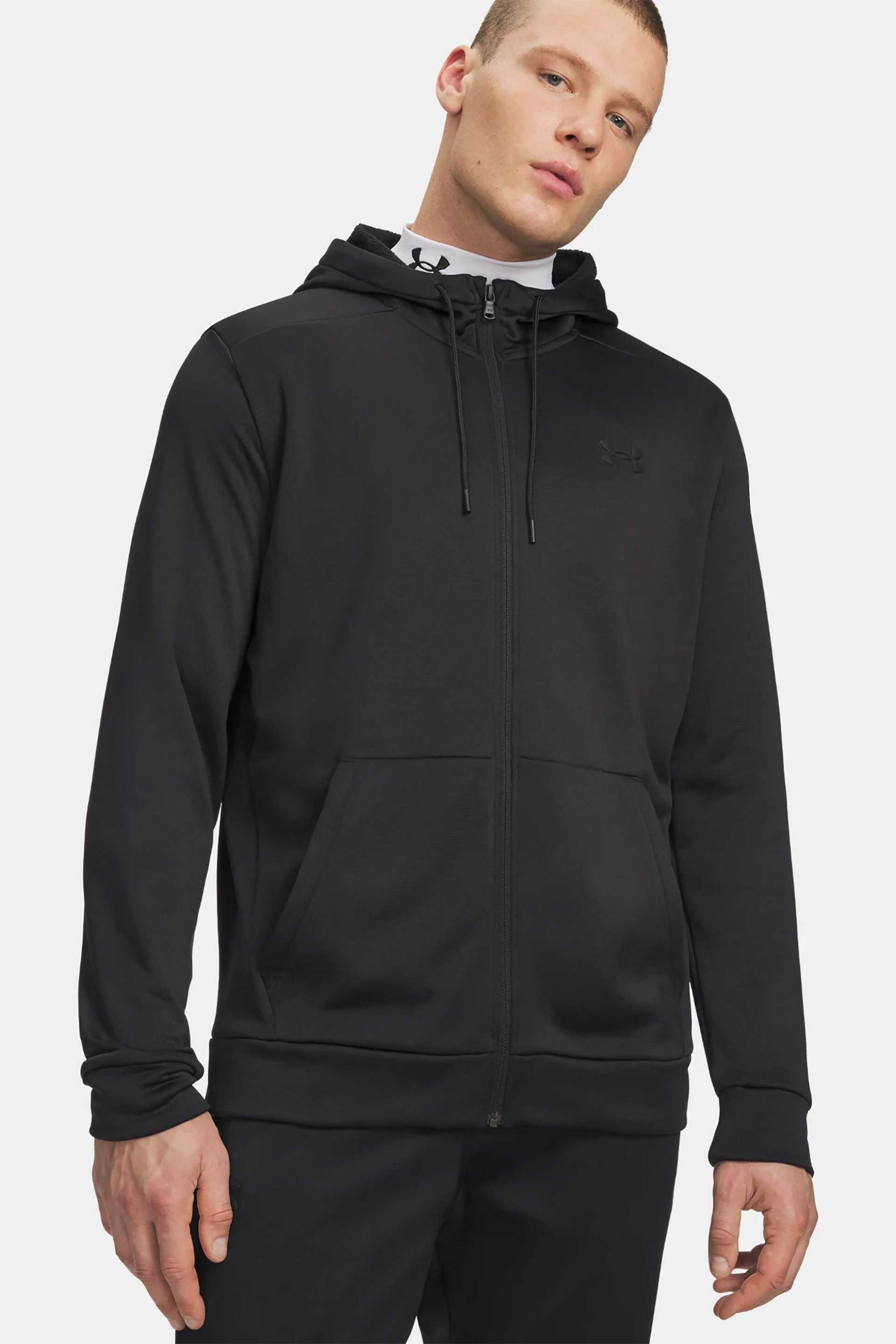 UNDER ARMOUR Under Armour ανδρική ζακέτα φούτερ με κουκούλα "Armour Fleece®" - 1373357 Μαύρο