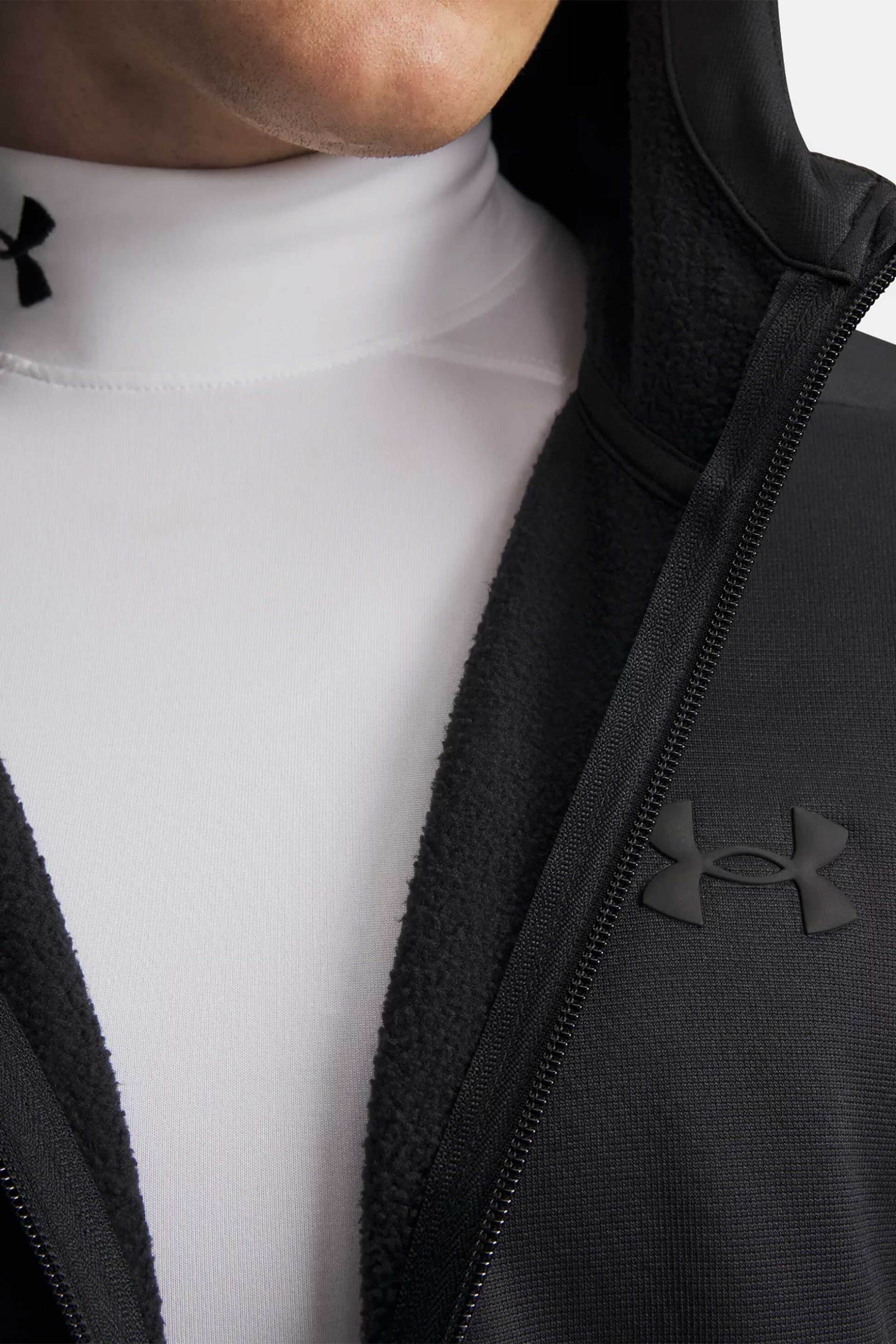 Under Armour ανδρική ζακέτα φούτερ με κουκούλα "Armour Fleece®" - 1373357 Μαύρο φωτογραφία