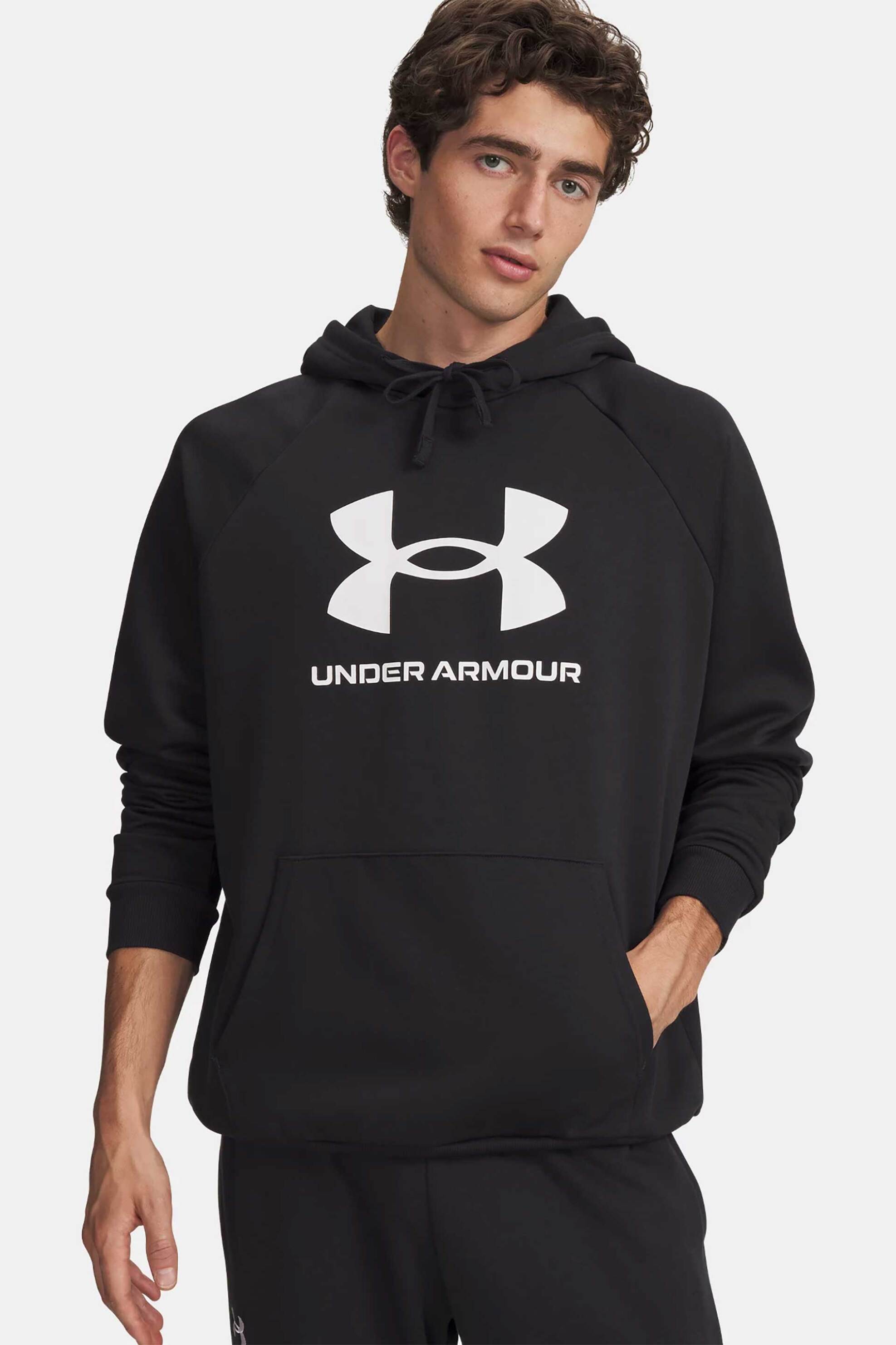 UNDER ARMOUR Under Armour ανδρική μπλούζα φούτερ με κουκούλα "Rival Fleece" - 1379758 Μαύρο