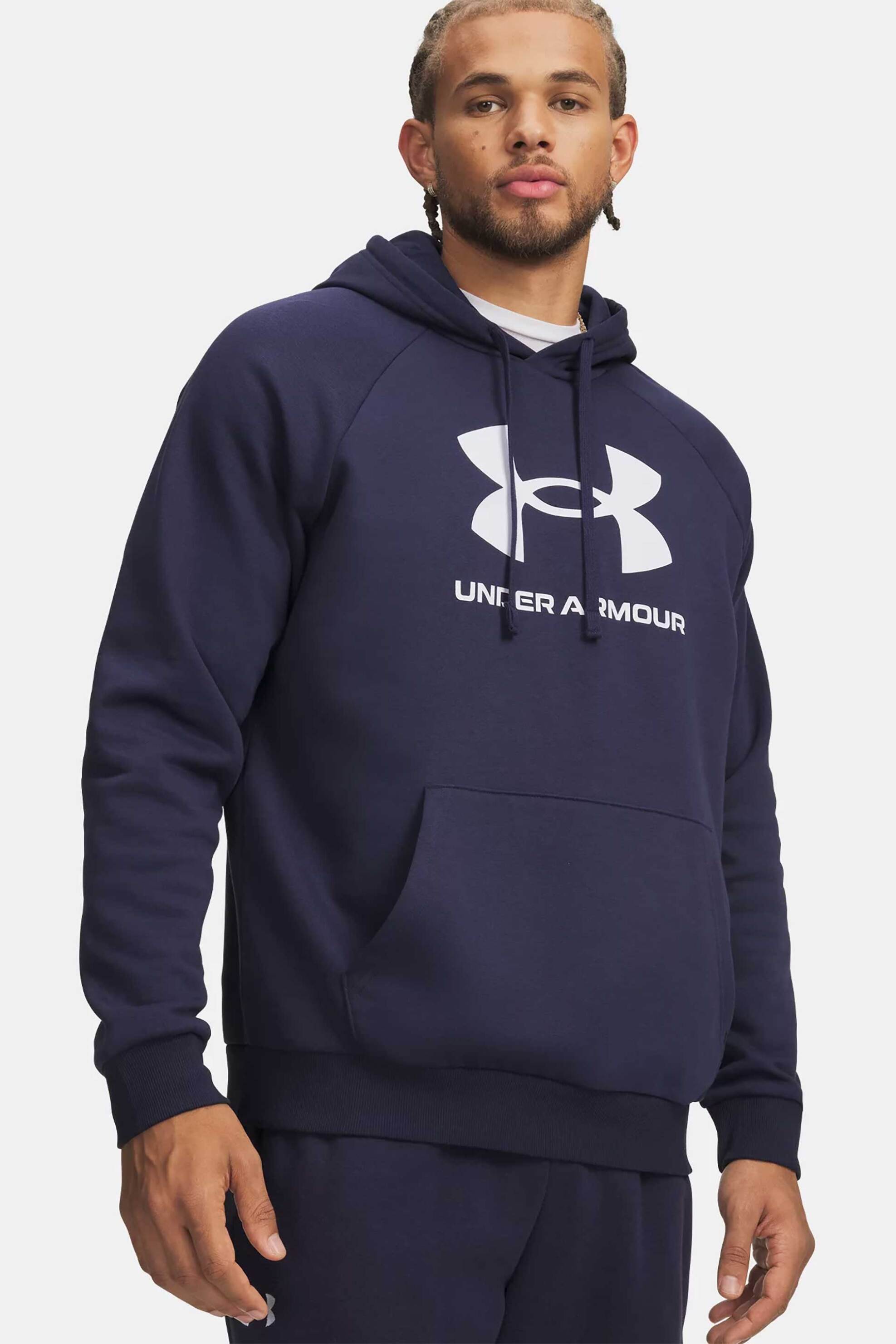 UNDER ARMOUR Under Armour ανδρική μπλούζα φούτερ με κουκούλα "Rival Fleece" - 1379758 Μπλε Σκούρο