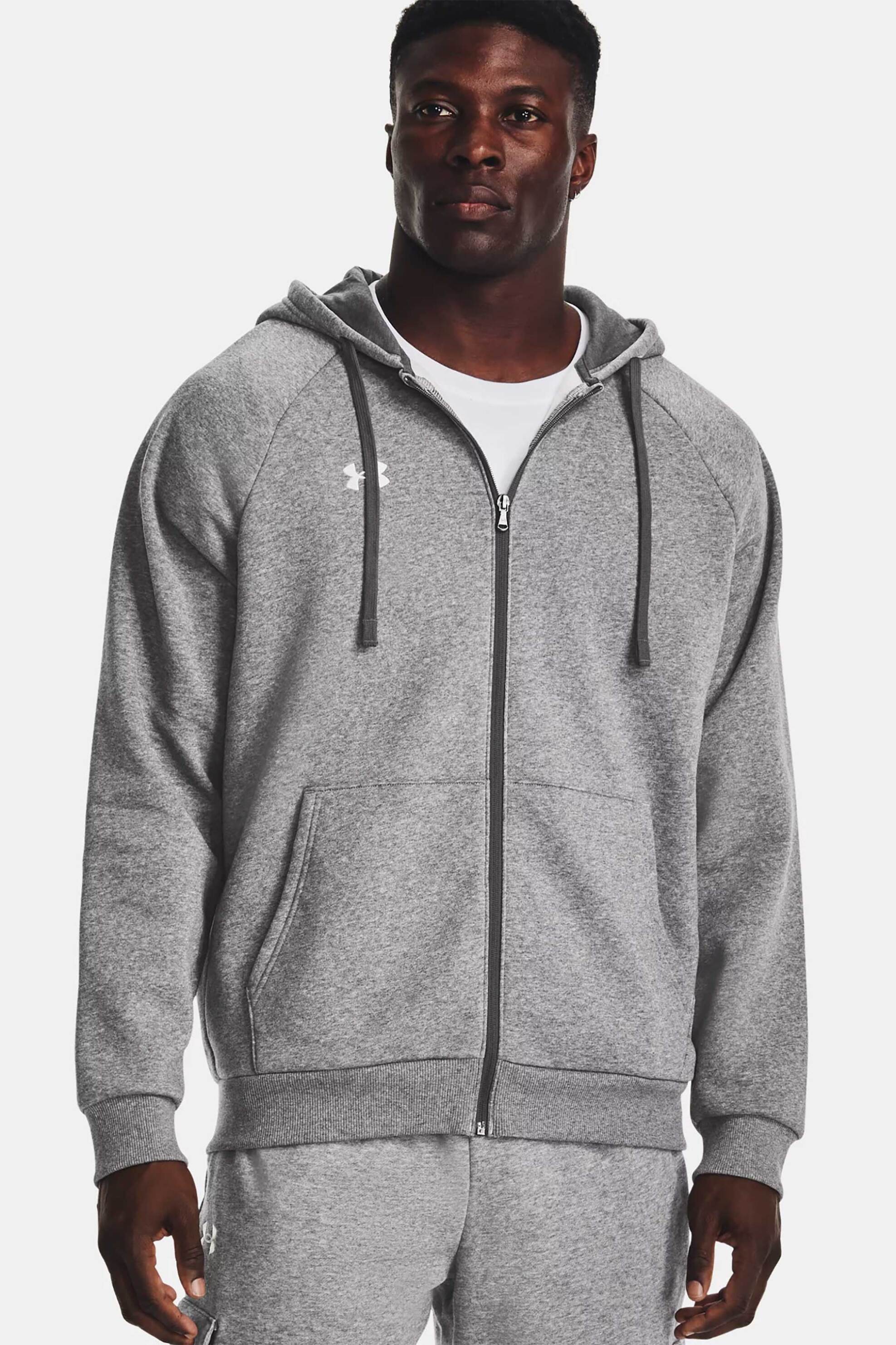 Under Armour ανδρική ζακέτα φούτερ με κουκούλα "Rival Fleece" - 1379767 Γκρι