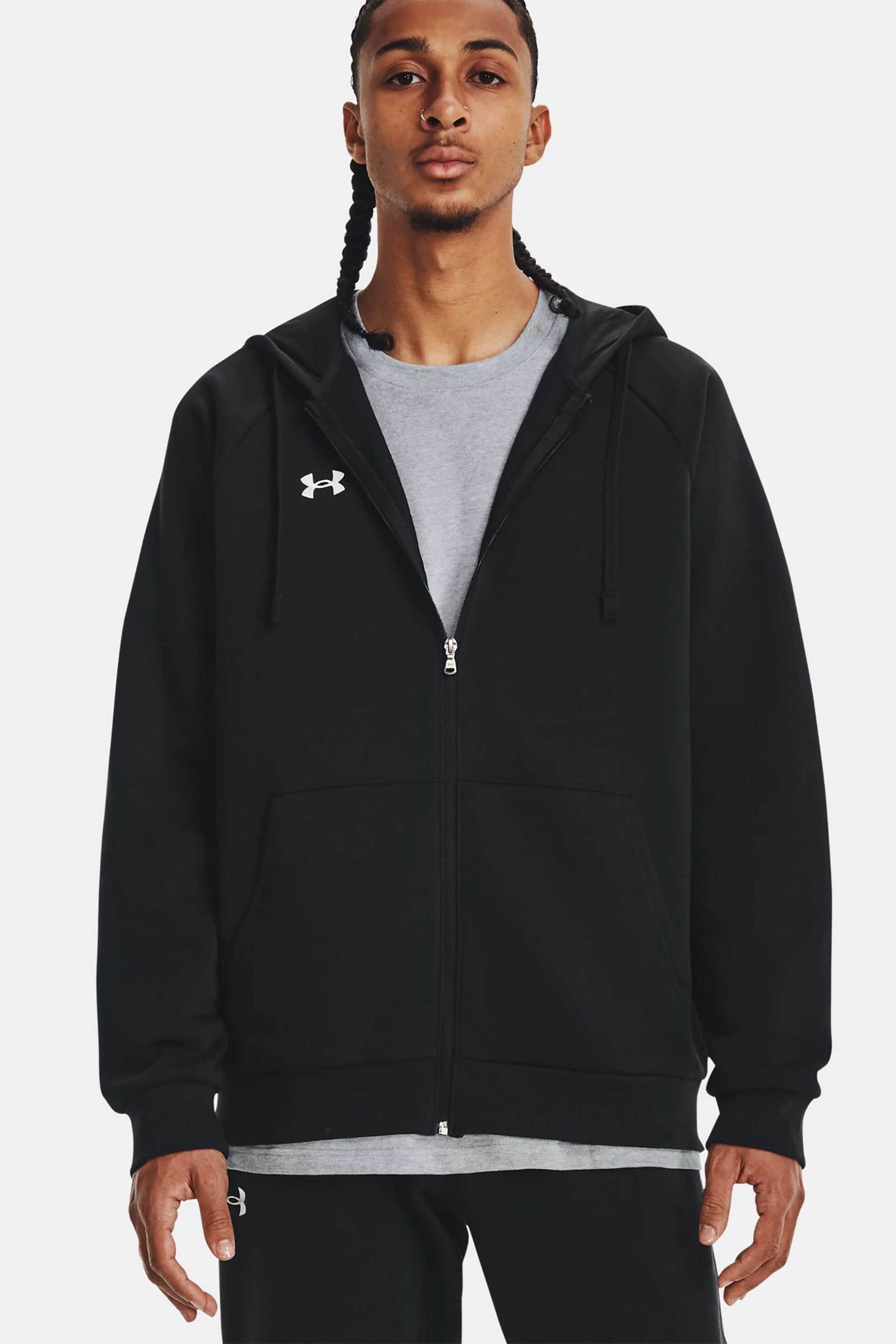 Under Armour ανδρική ζακέτα φούτερ με κουκούλα "Rival Fleece" - 1379767 Μαύρο