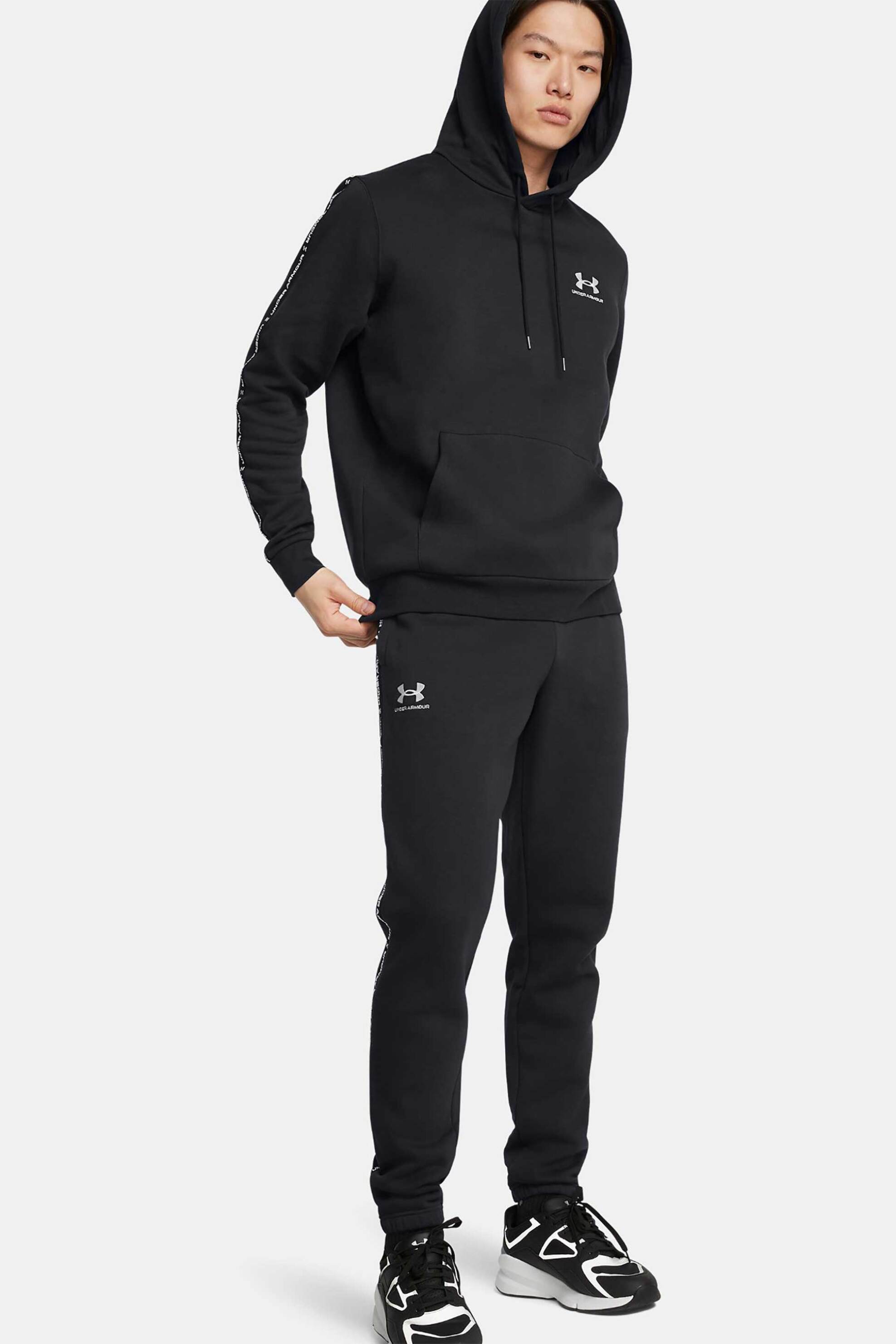 Under Armour ανδρικό παντελόνι φόρμας "Icon Fleece Taping" - 1389358 Μαύρο