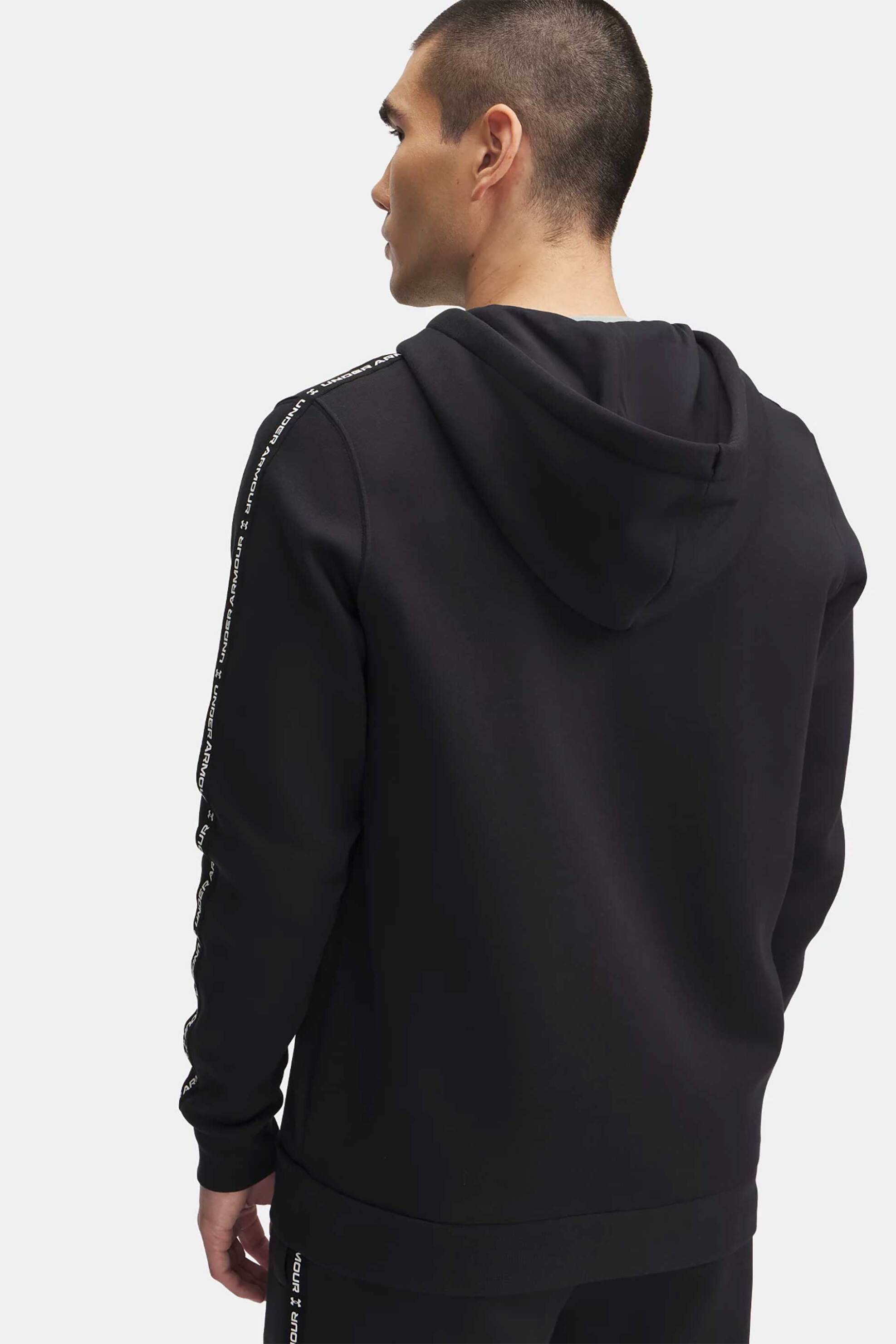 Under Armour ανδρική ζακέτα φούτερ με κουκούλα "Icon Fleece Taping" - 1390298 Μαύρο φωτογραφία