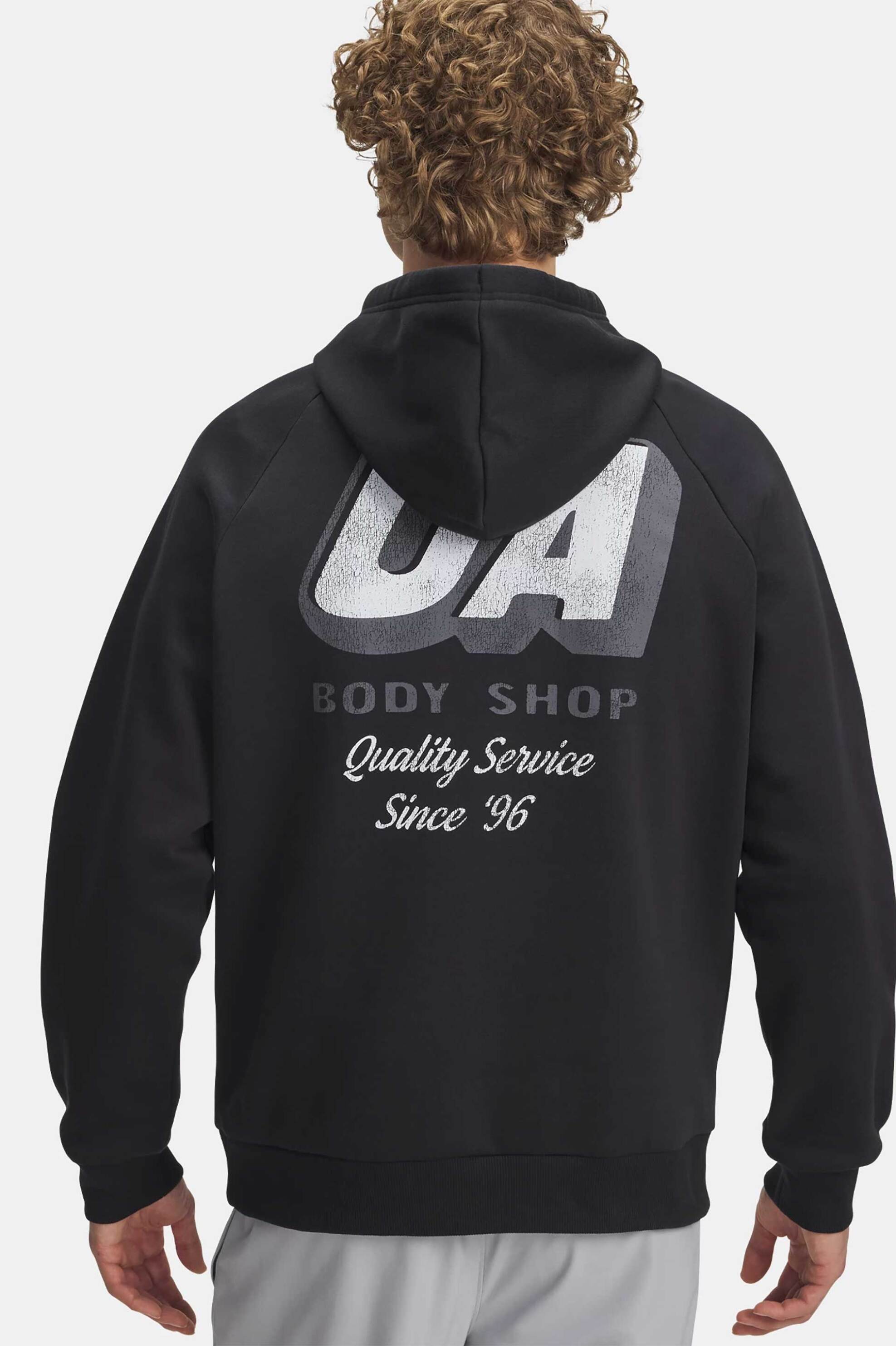 Under Armour ανδρική μπλούζα φούτερ με κουκούλα "Rival Fleece HBR Logo" - 6003955 Μαύρο φωτογραφία