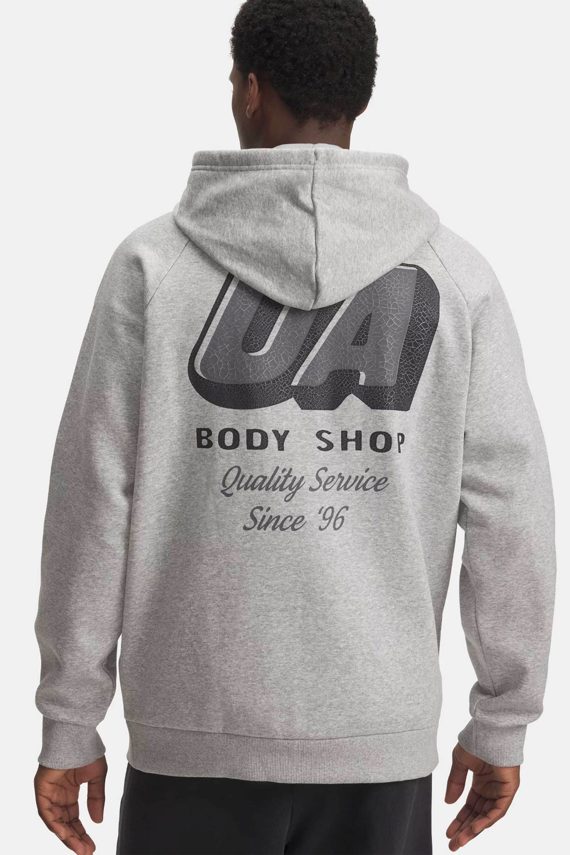 Under Armour ανδρική μπλούζα φούτερ με κουκούλα "Rival Fleece HBR Logo" - 6003955 Γκρι Ανοιχτό φωτογραφία