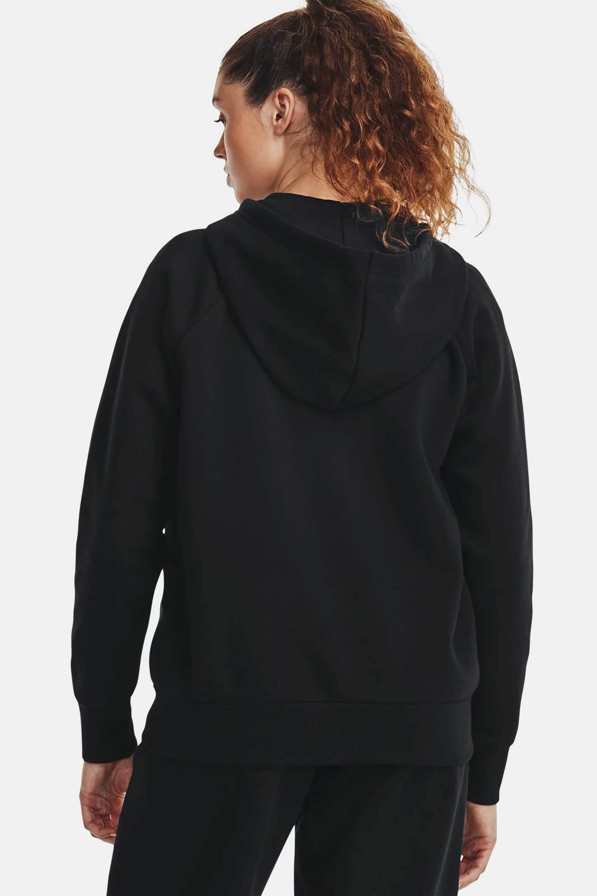 UNDER ARMOUR Under Armour γυναικεία ζακέτα φούτερ με κουκούλα "Rival Fleece" - 1379497 Μαύρο - 4