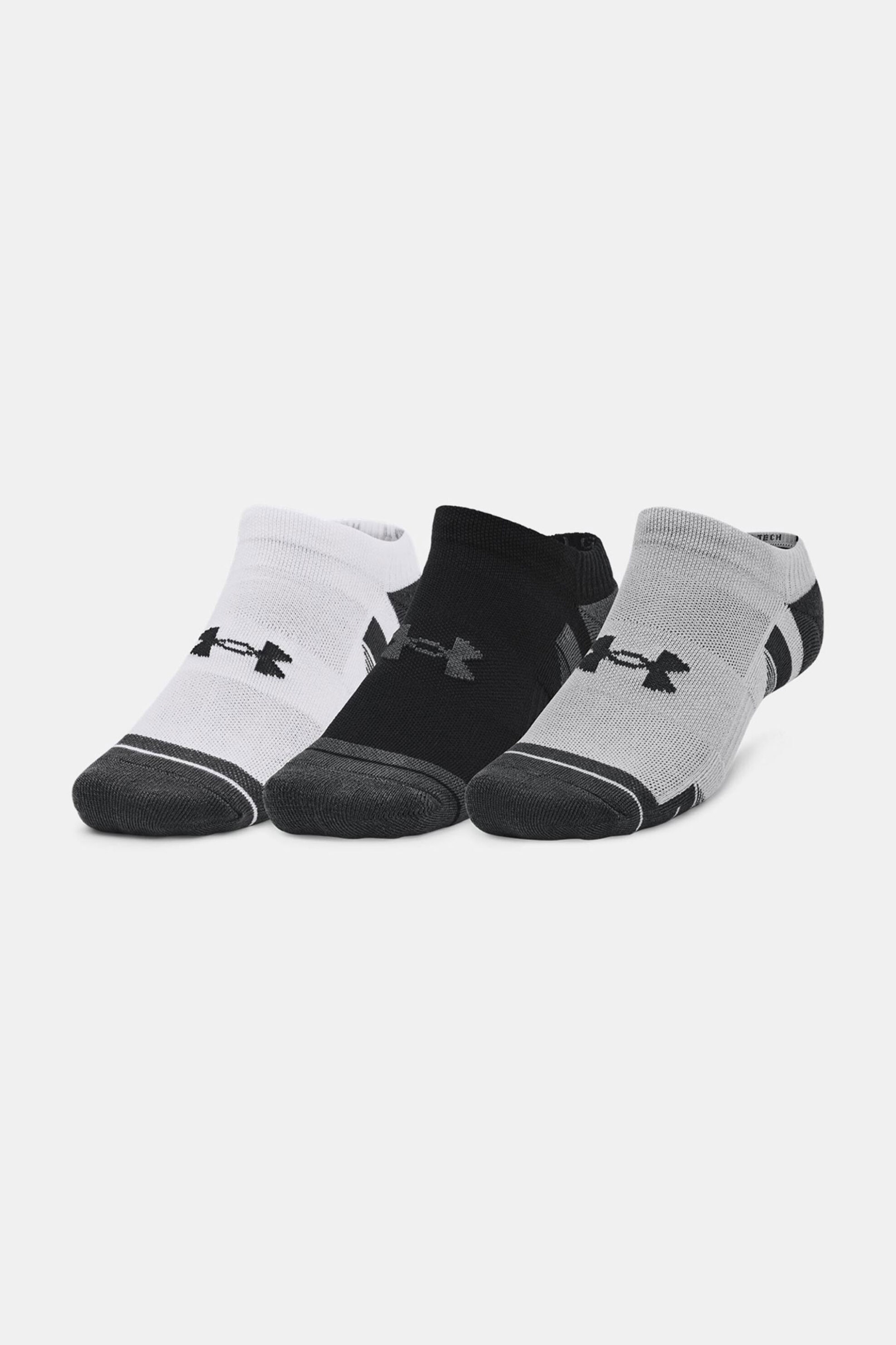 Under Armour σετ unisex κοντές κάλτσες με λογότυπο "Performance Tech" (3 ζευγάρια) - 1379503 Γκρι