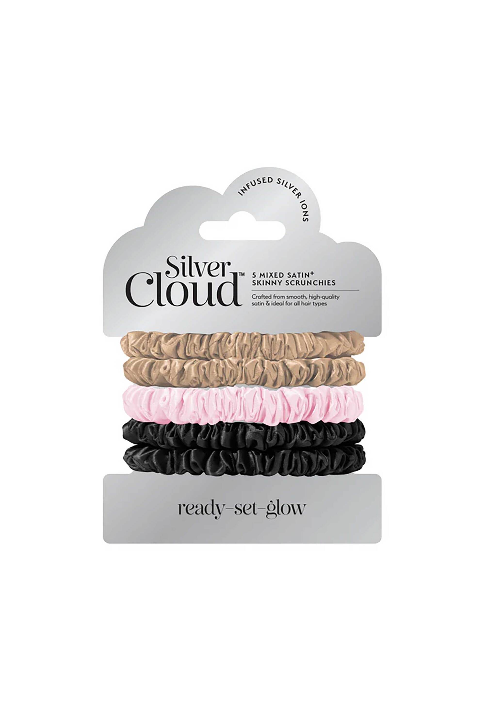 Silver Cloud γυναικείο scrunchie combo (5 τεμάχια) - SC-SSMPX5 φωτογραφία
