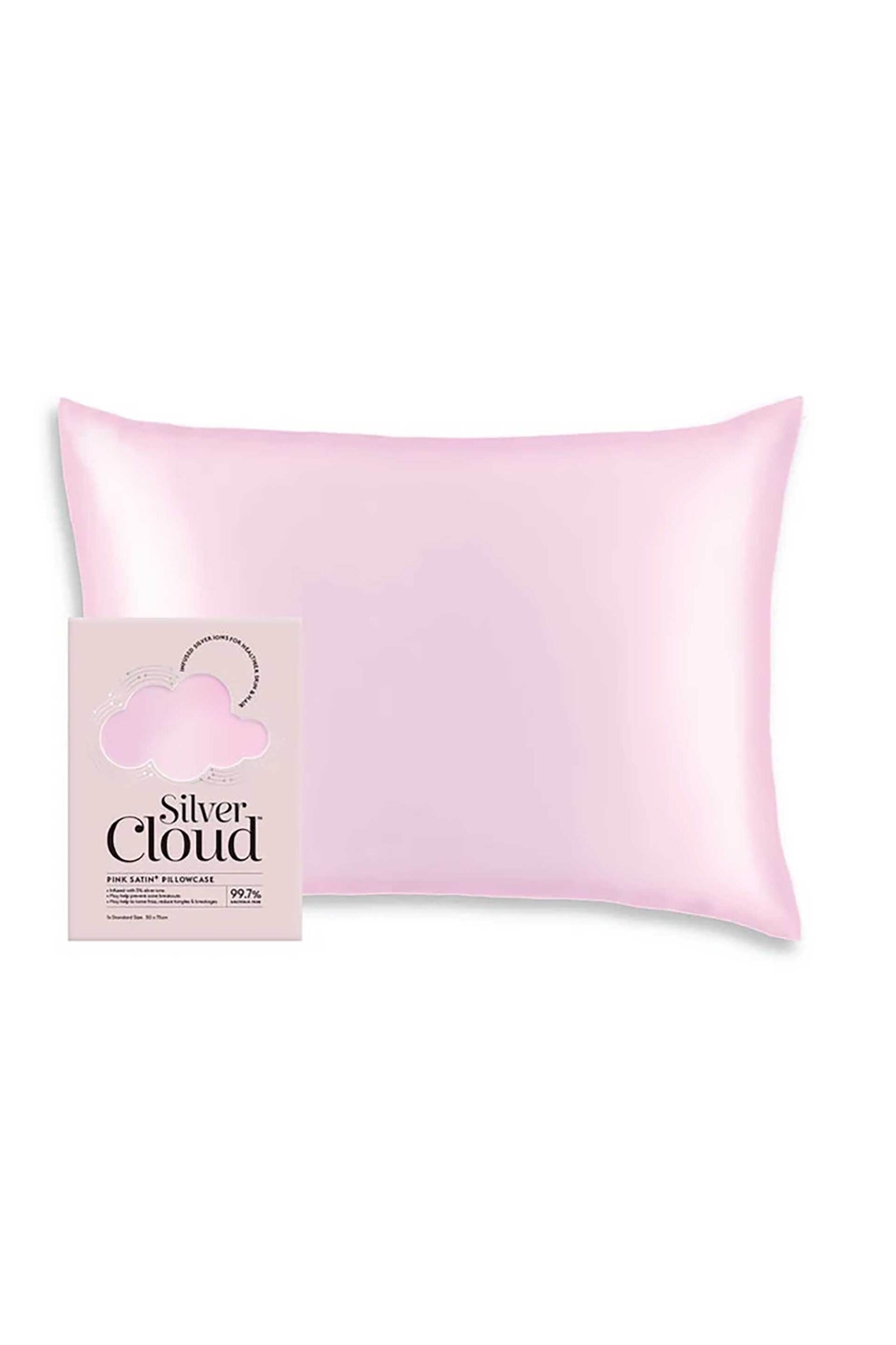 SILVER CLOUD Silver Cloud μαξιλαροθήκη σατέν εμποτισμένη με ιόντα αργύρου "Pink" - SZYSC-PCPNK