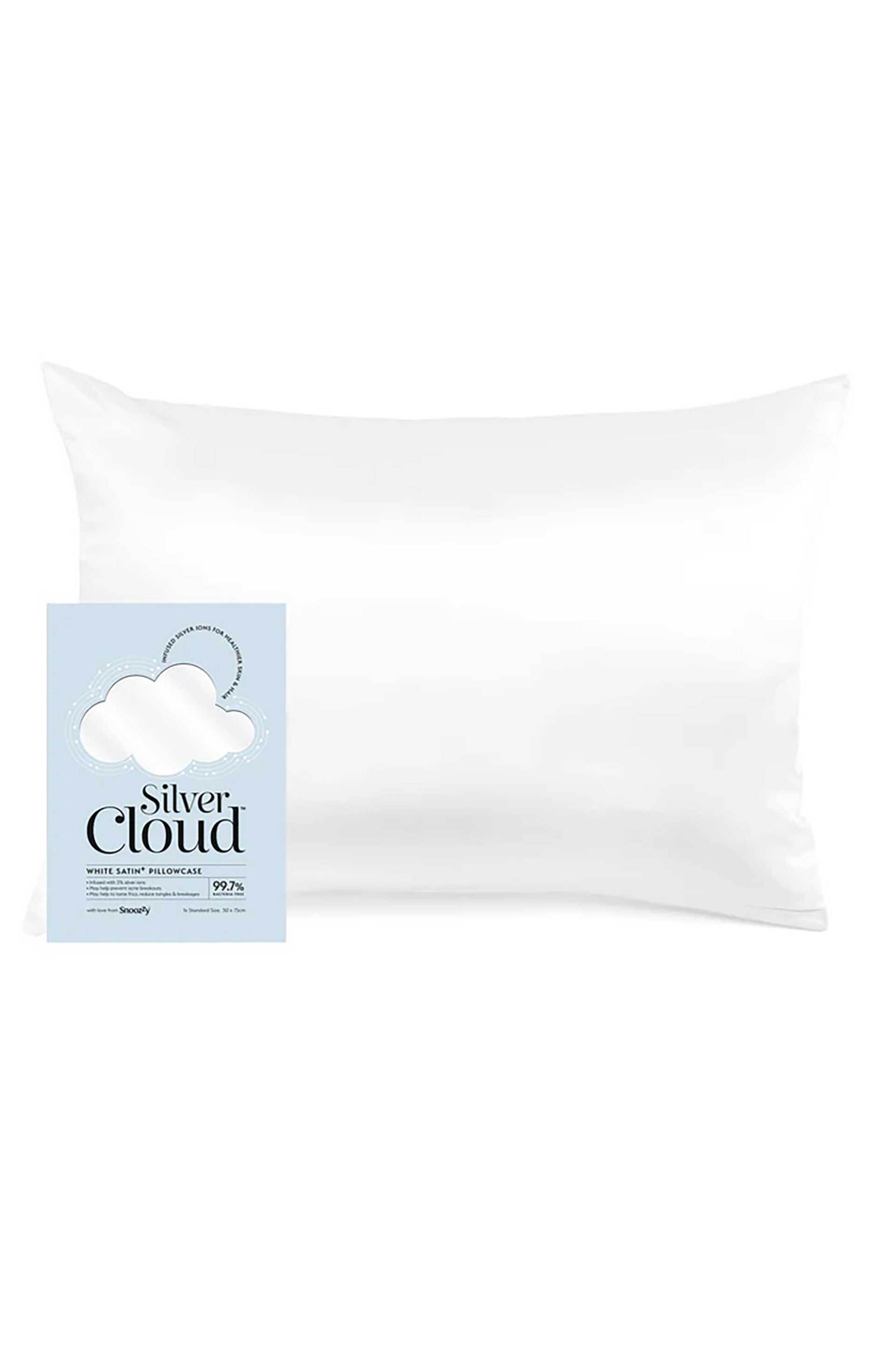 SILVER CLOUD Silver Cloud μαξιλαροθήκη σατέν εμποτισμένη με ιόντα αργύρου "White" - SZYSC-PCWHT