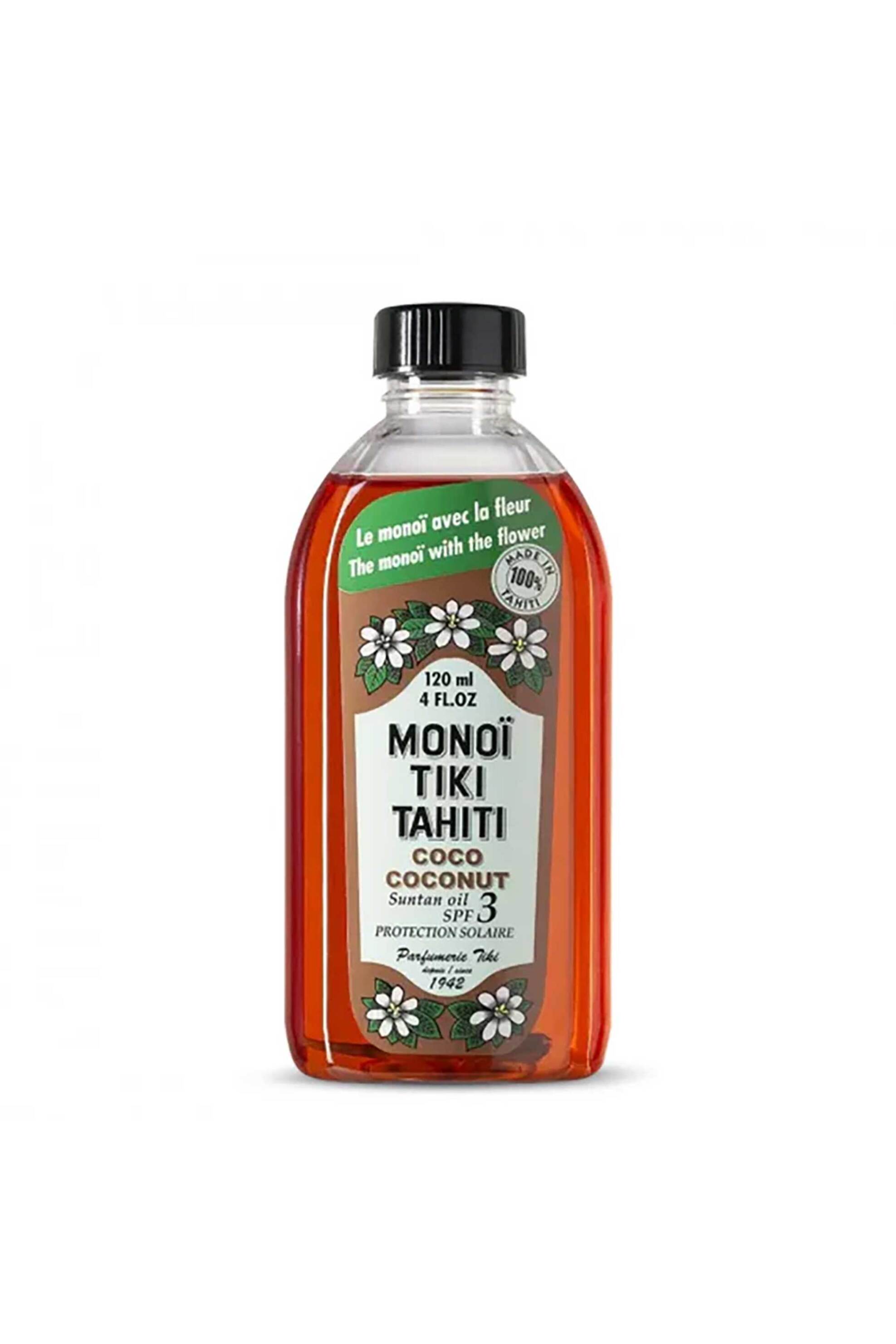 MONOI TIKI TAHITI Monoi Tiki λάδι μαυρίσματος Coconut SPF3 120ml - MT-1MCRE