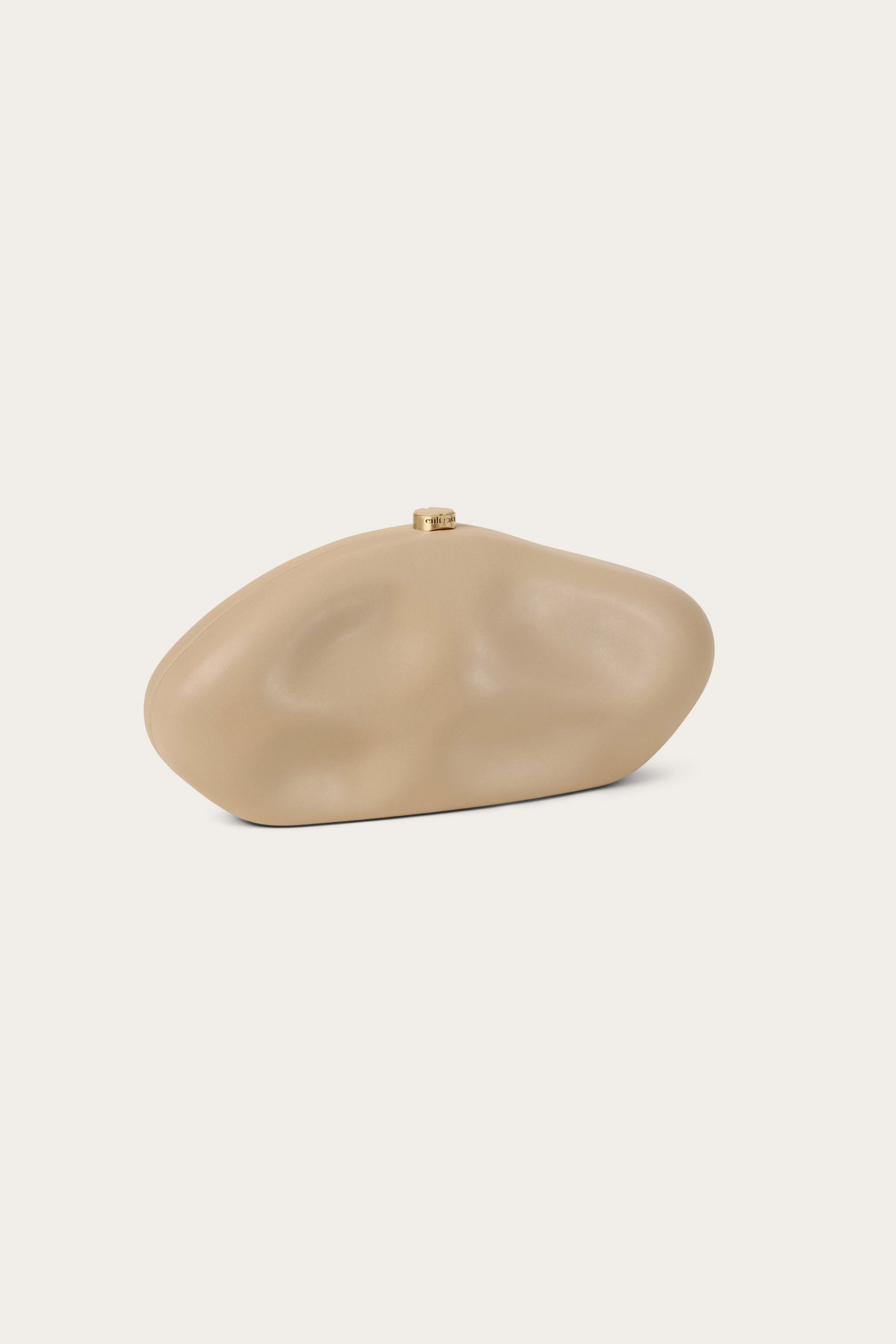 Cult Gaia γυναικείο δερμάτινο τσαντάκι clutch "The Caldera" - CL3054LR3062-SND Μπεζ φωτογραφία