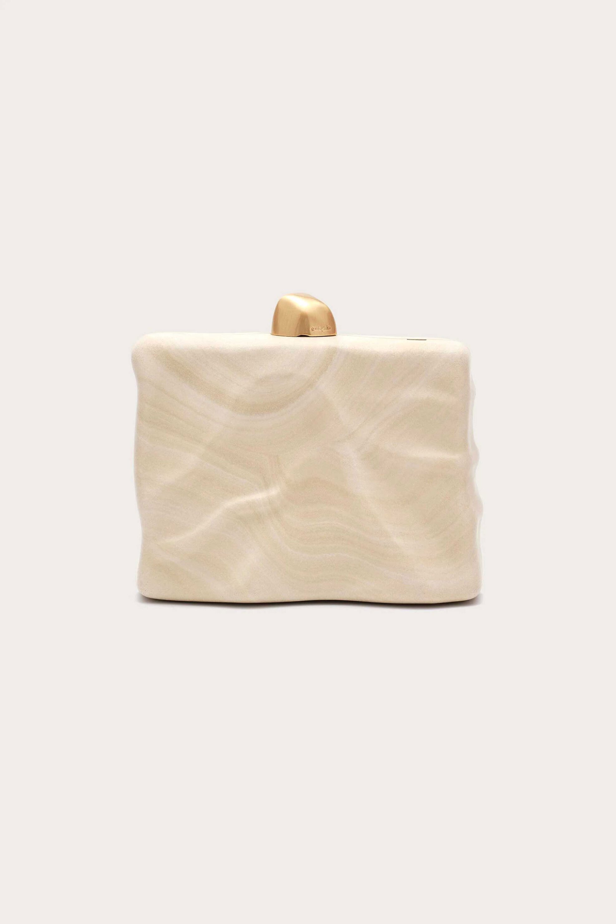 CULT GAIA Cult Gaia γυναικείο clutch με αφαιρούμενη αλυσίδα "Flyn Clutch" - CL2951AC3352-TRA Εκρού