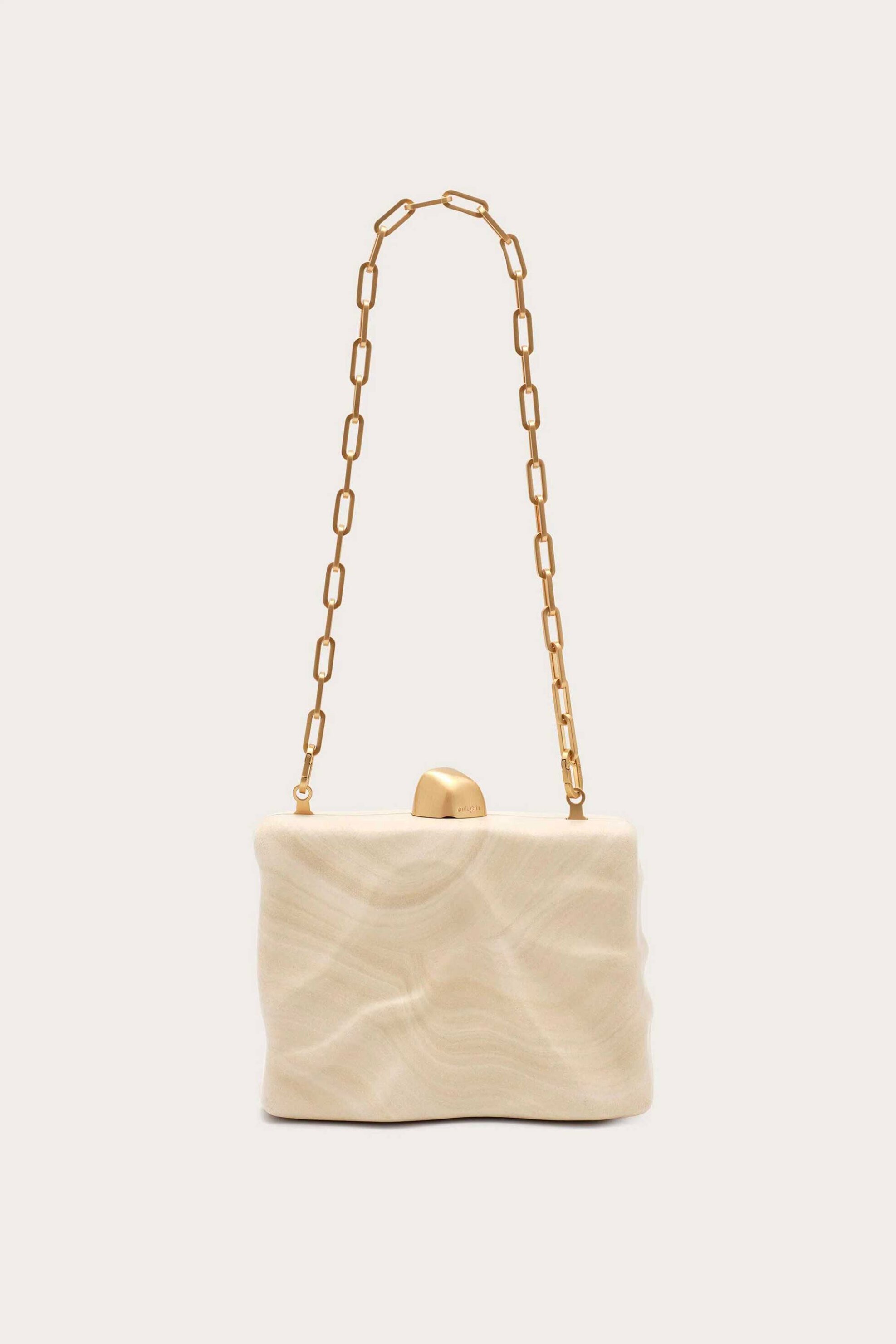 Cult Gaia γυναικείο clutch με αφαιρούμενη αλυσίδα "Flyn Clutch" - CL2951AC3352-TRA Εκρού φωτογραφία