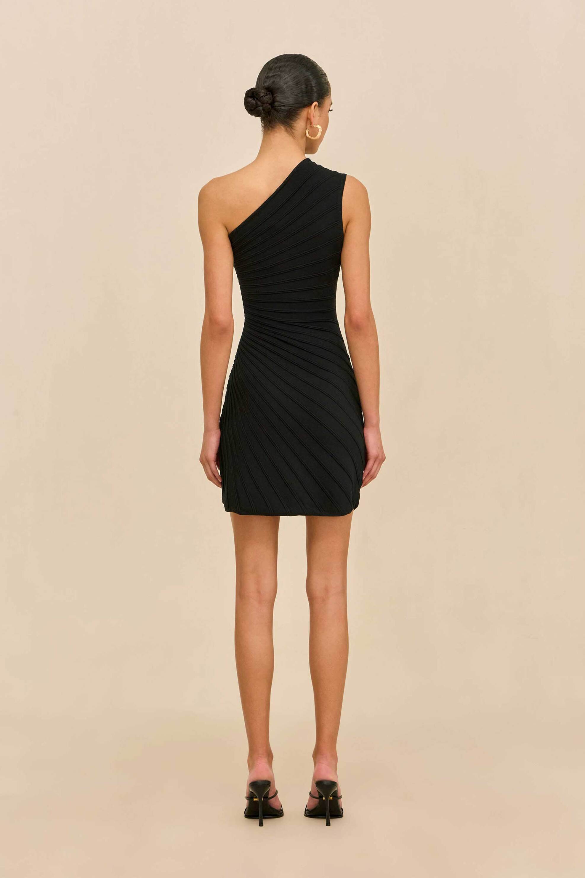 Cult Gaia γυναικείο mini φόρεμα πλεκτό "Leanna" - DR35344YN2051-001 Μαύρο φωτογραφία