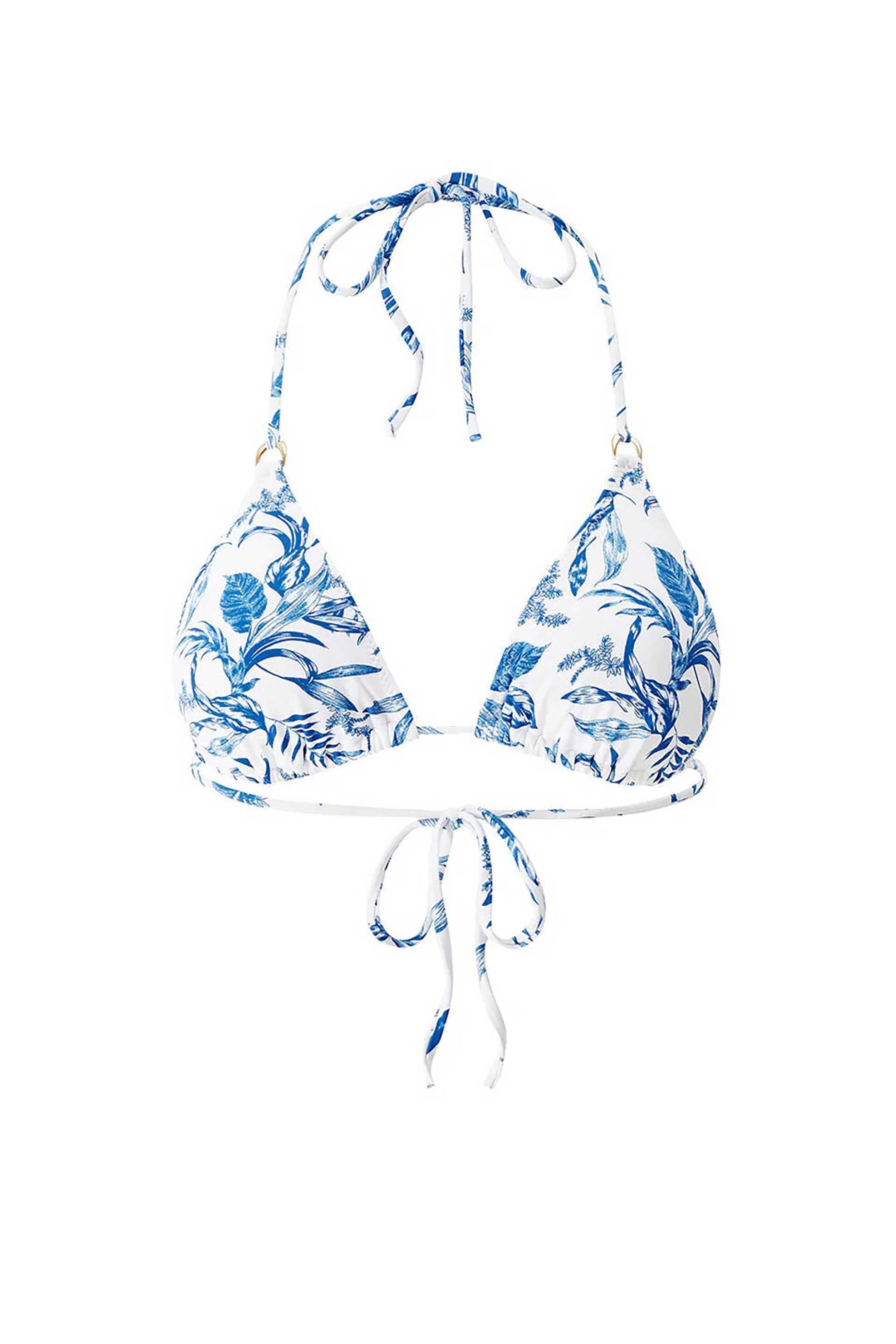 MELISSA ODABASH Melissa Odabash γυναικείο μαγιό μπικίνι τοπ "Key West Blue Leaf" - Key West Top CR-BLU LEAF Γαλάζιο - 4