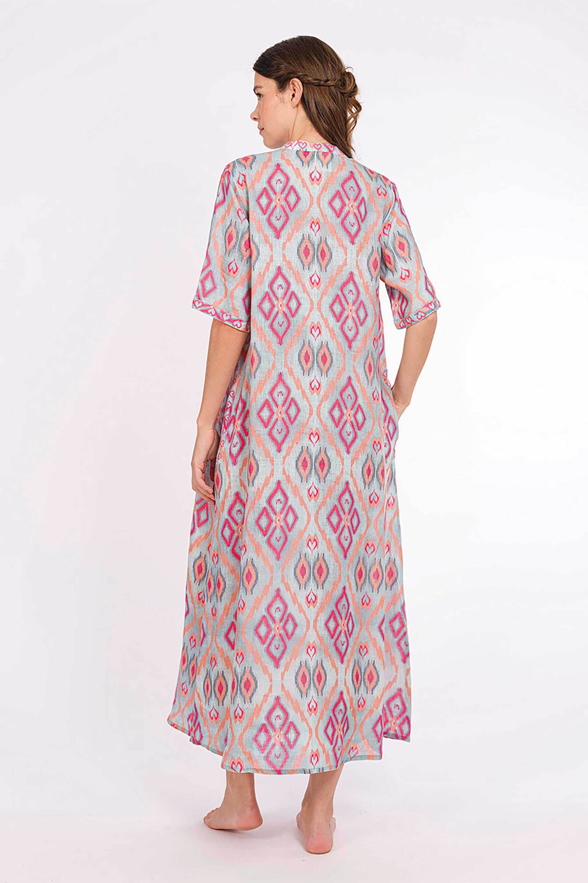 Nimo With Love γυναικείο midi φόρεμα με print "Cassia" - Cassia Dress Γαλάζιο φωτογραφία