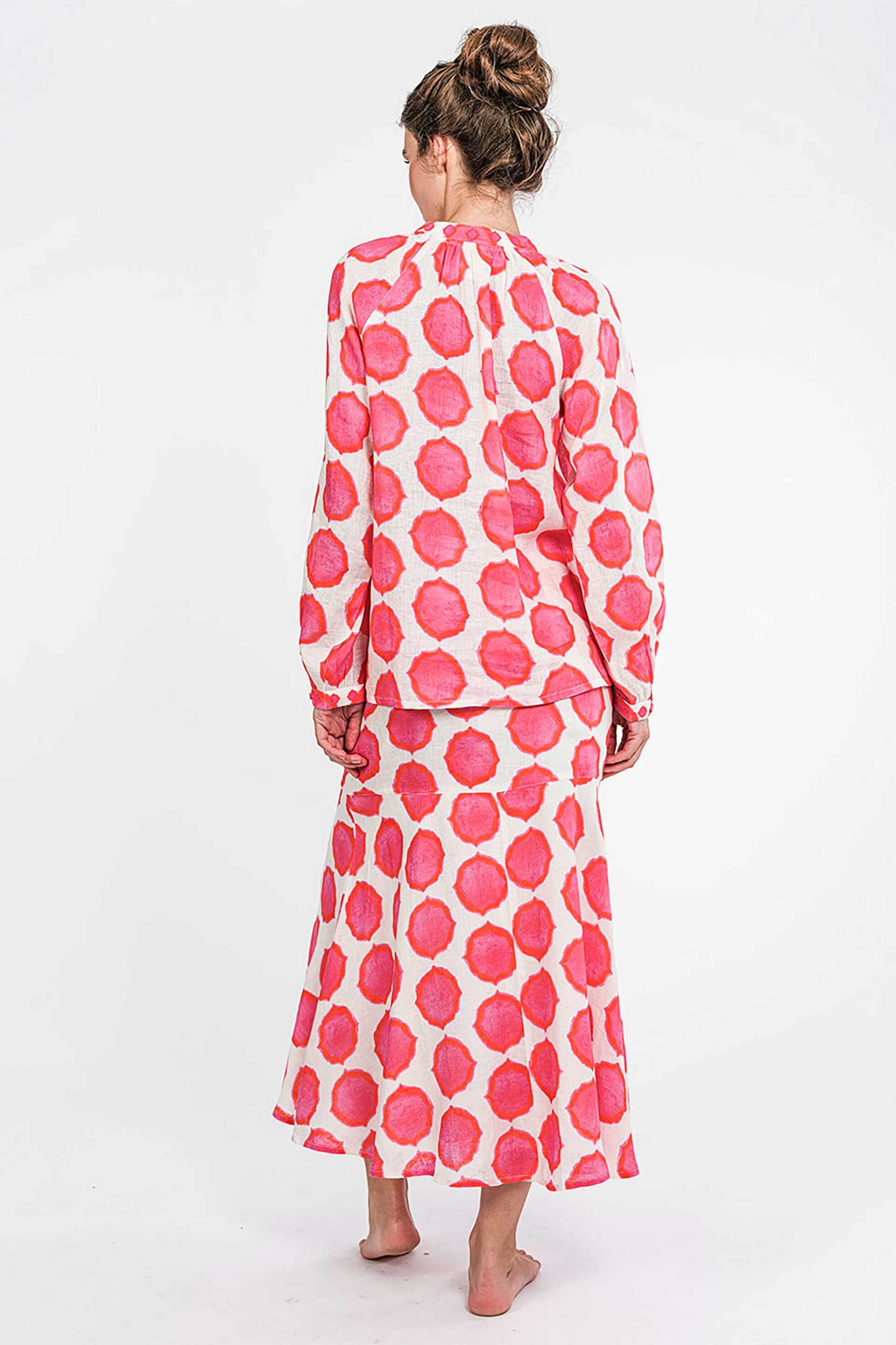 Nimo With Love γυναικεία μπλούζα με print "Woad" - Woad Blouse Φούξια φωτογραφία