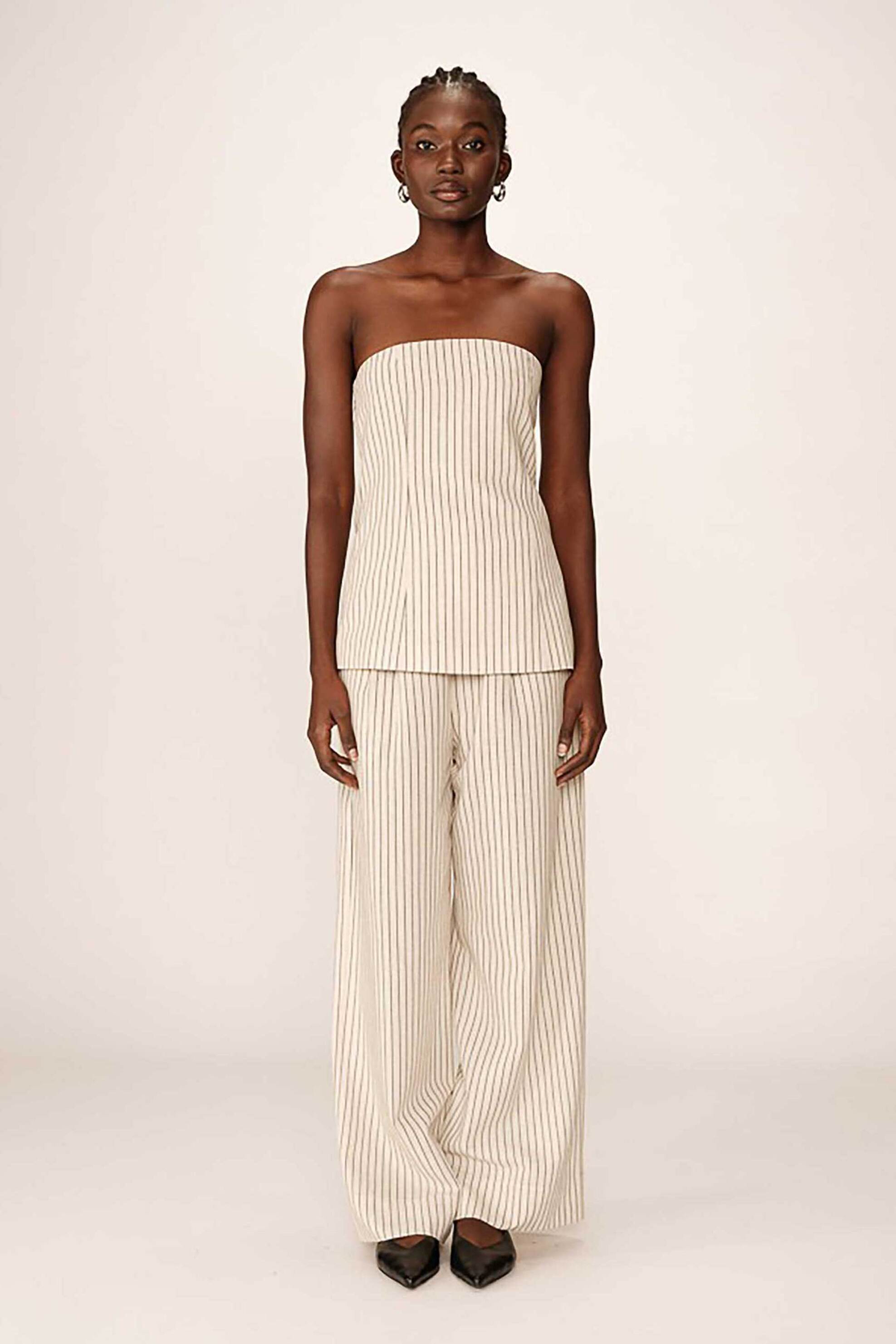 GRACE & MILA Grace & Mila γυναικείο τοπ στράπλες "Portman" - PORTMAN_12978/SS25 Μπεζ