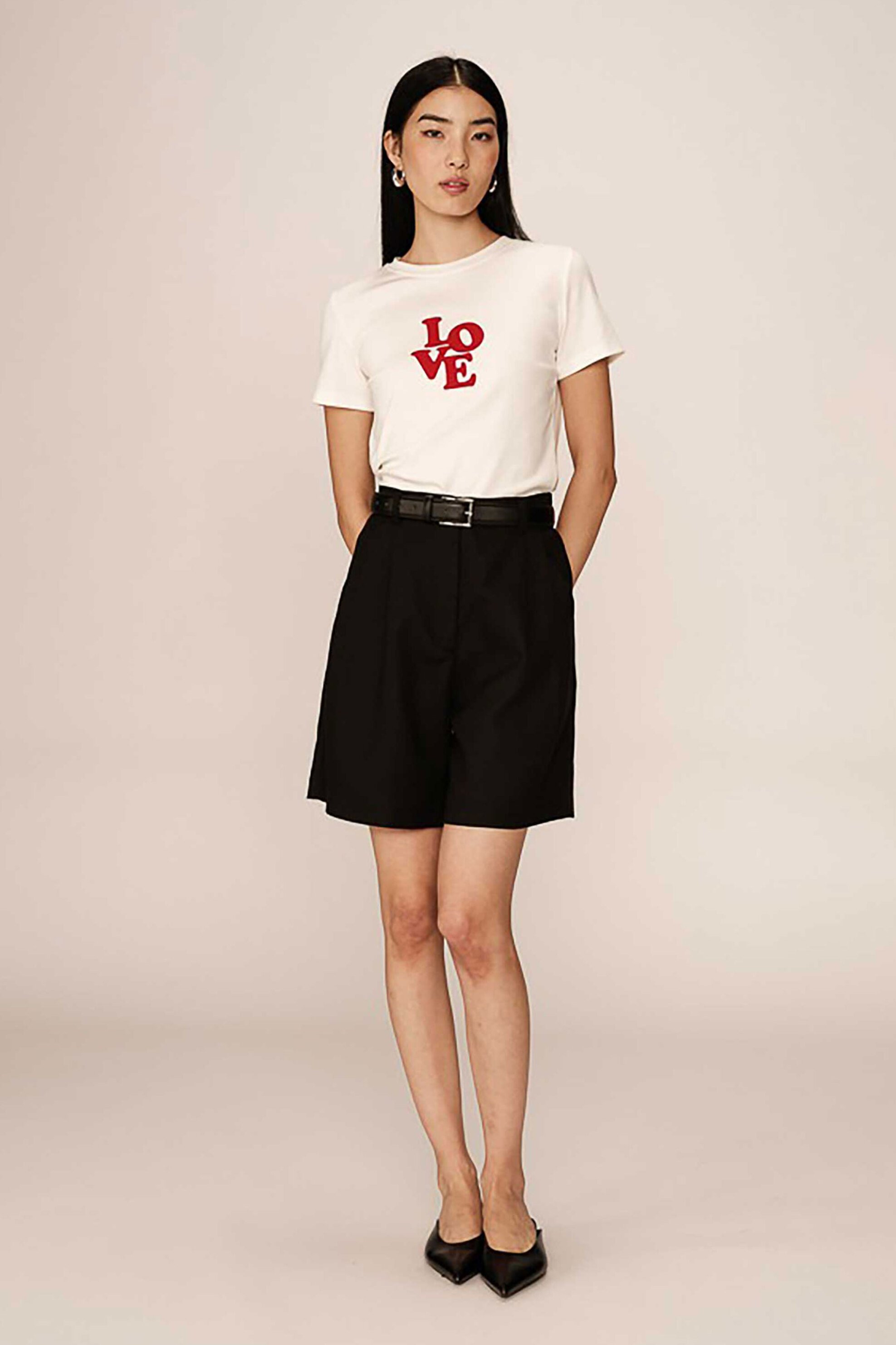 Grace & Mila γυναικείο T-shirt με print "Poussin" - POUSSIN_13087/SS25 Εκρού φωτογραφία