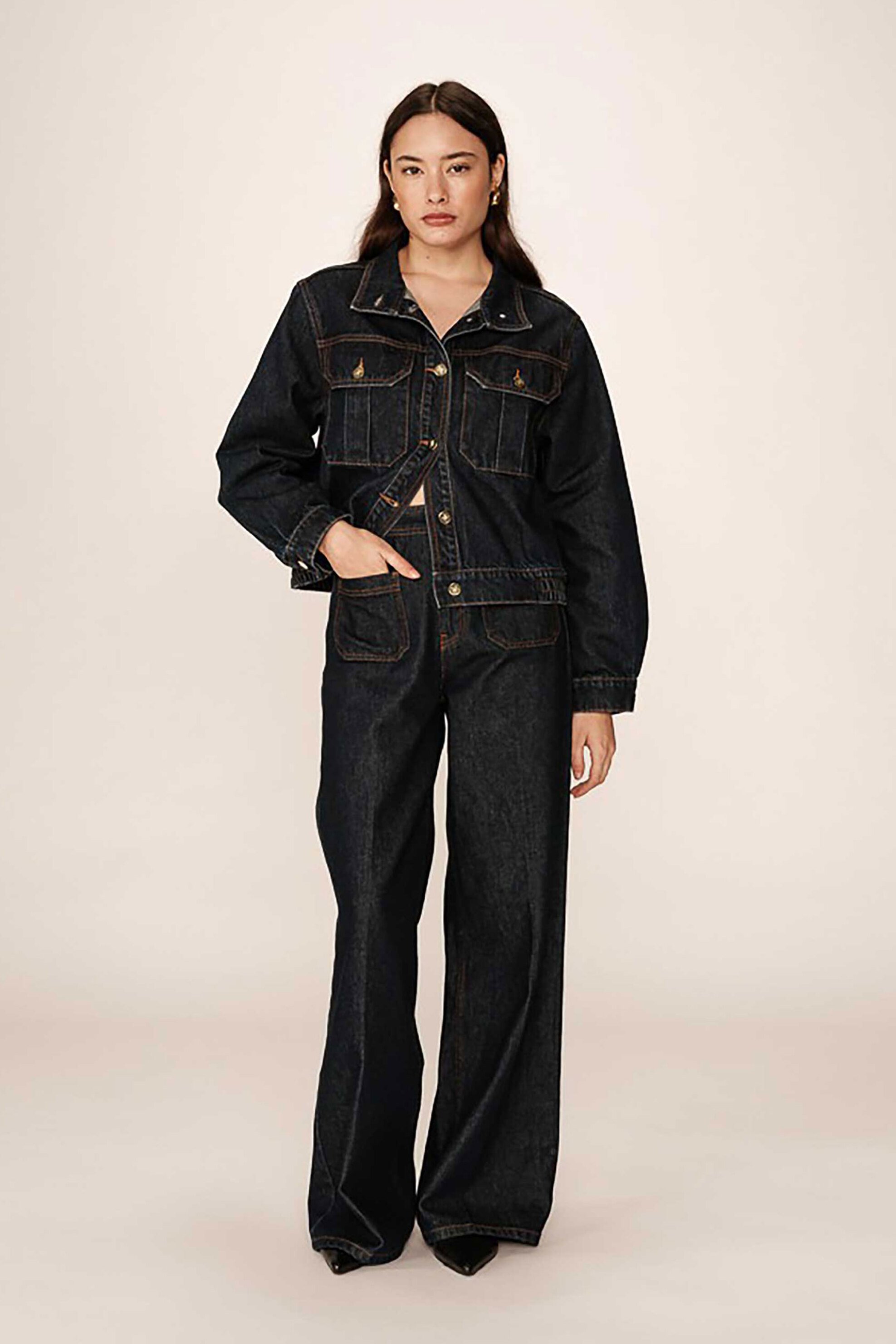 GRACE & MILA Grace & Mila γυναικείο denim jacket "Primrose" - PRIMROSE_12944/SS25 Denim Blue