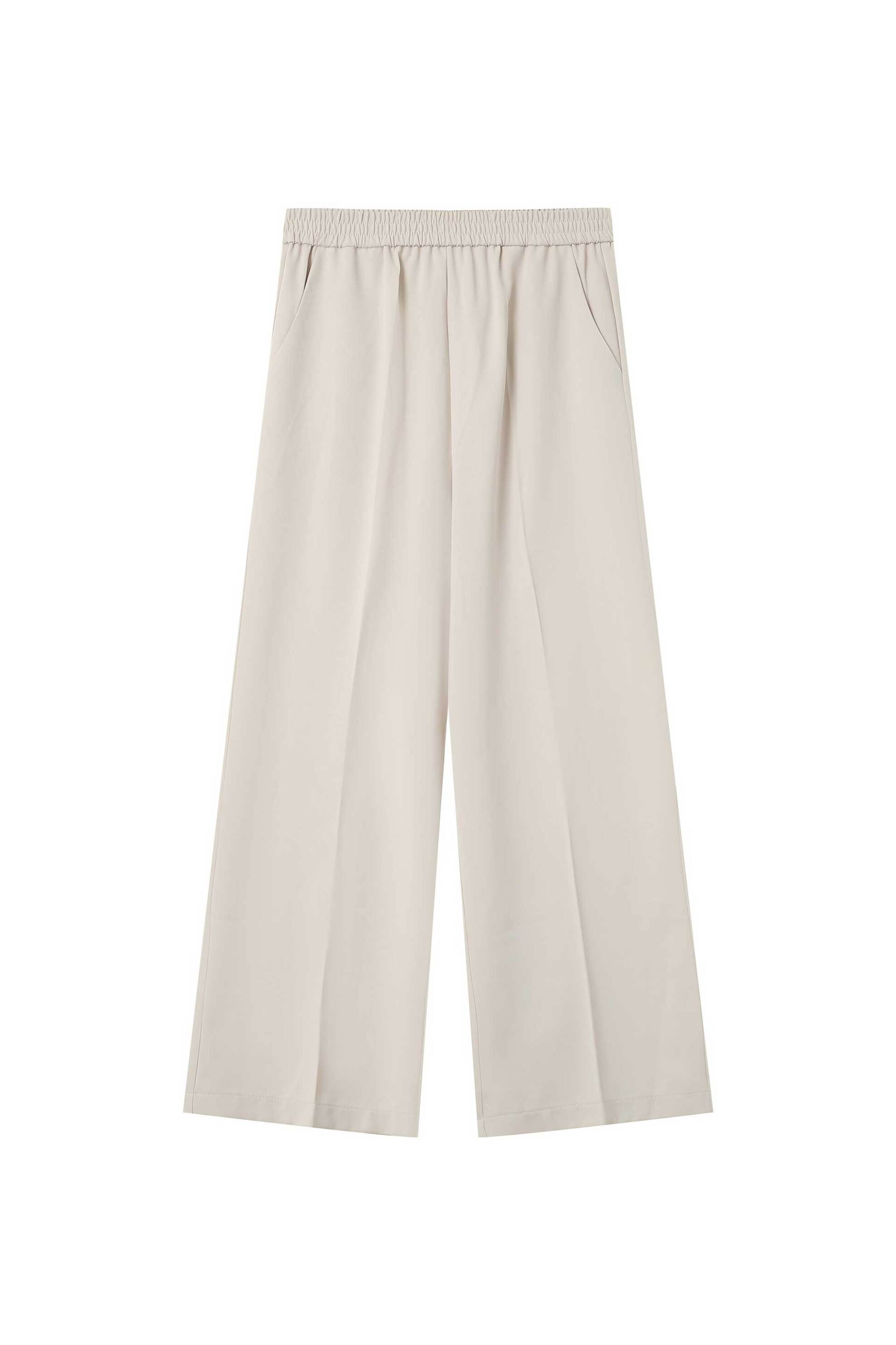 Grace & Mila γυναικείο παντελόνι υφασμάτινο Wide Leg "Noblesse" - NOBLESSE/FW25 Εκρού φωτογραφία