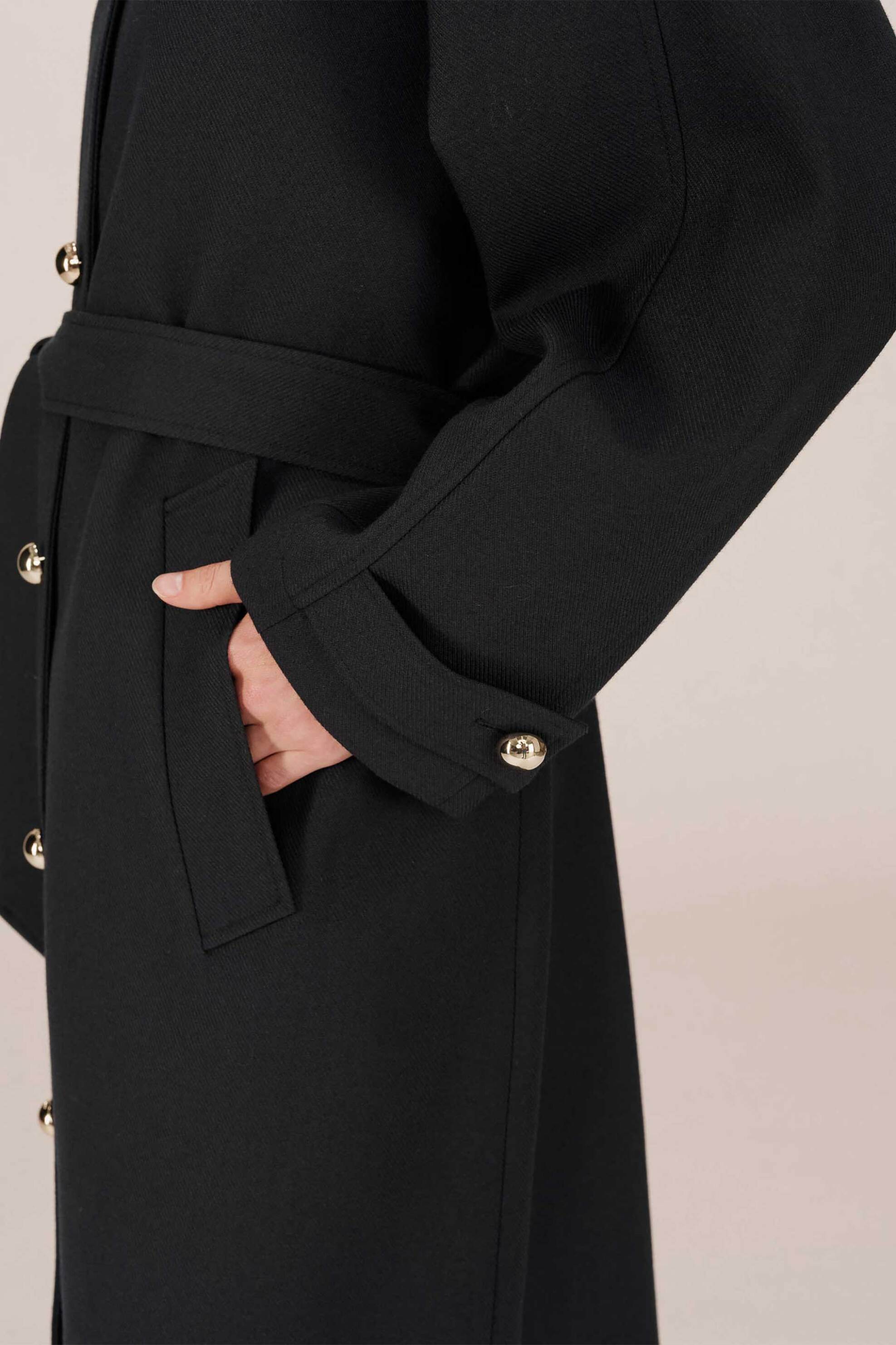 Grace & Mila γυναικείο παλτό με χρυσά κουμπιά "Scott" - SCOTT/FW25 Μπλε φωτογραφία