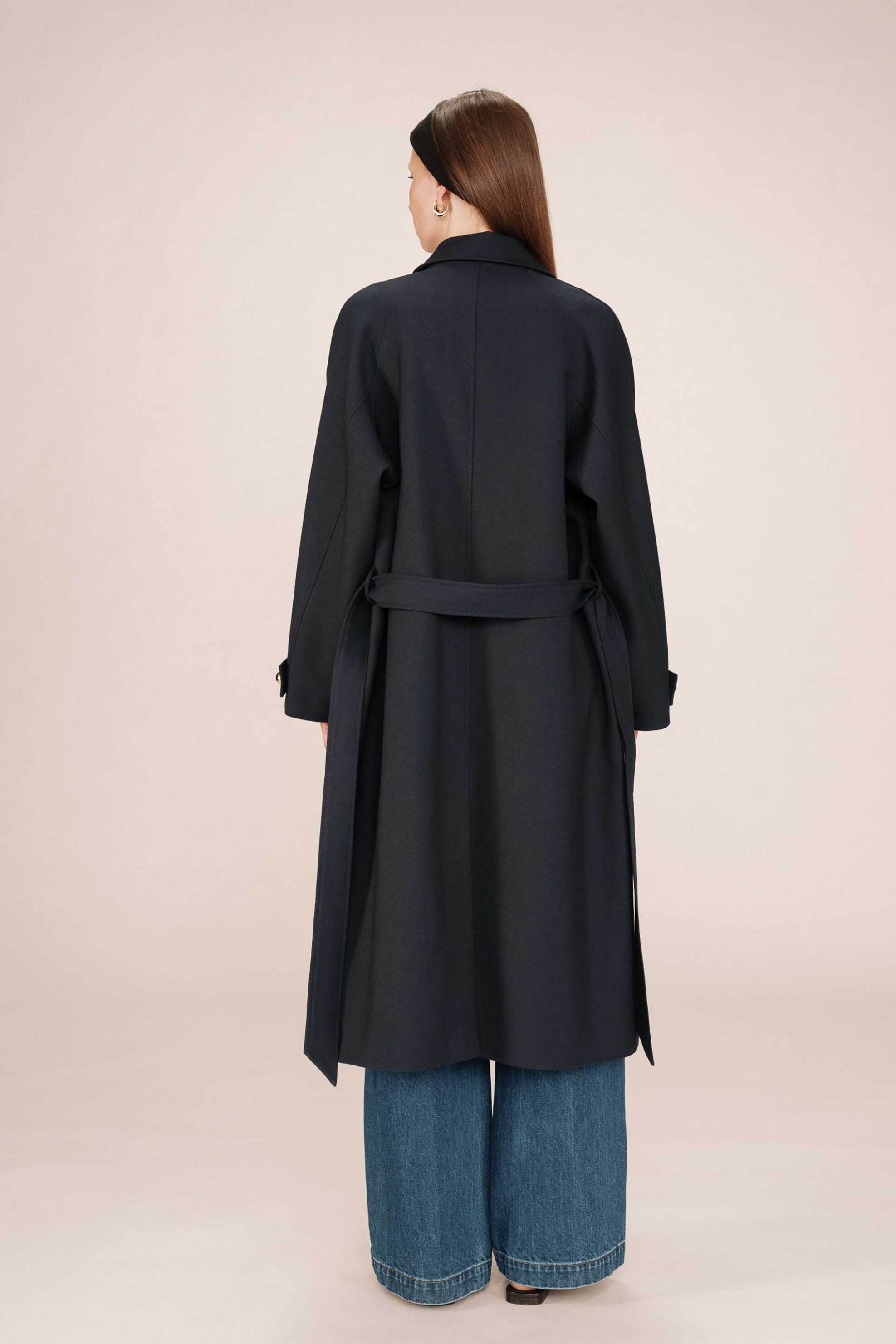 Grace & Mila γυναικείο παλτό με χρυσά κουμπιά "Scott" - SCOTT/FW25 Μπλε φωτογραφία