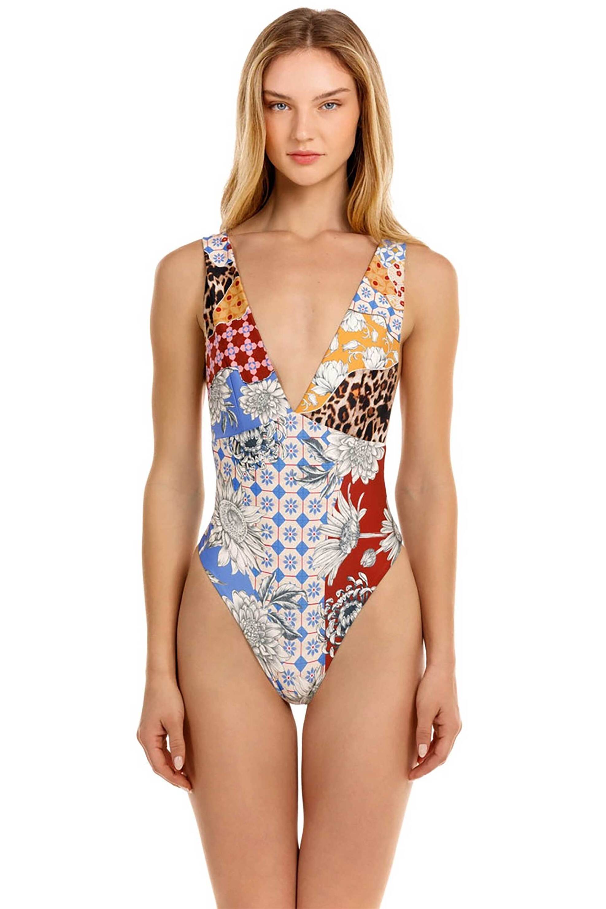 AGUA BENDITA Agua Bendita γυναικείο μαγιό ολόσωμο "Tulipa" - 19331-MULTICOLOR Πολύχρωμο