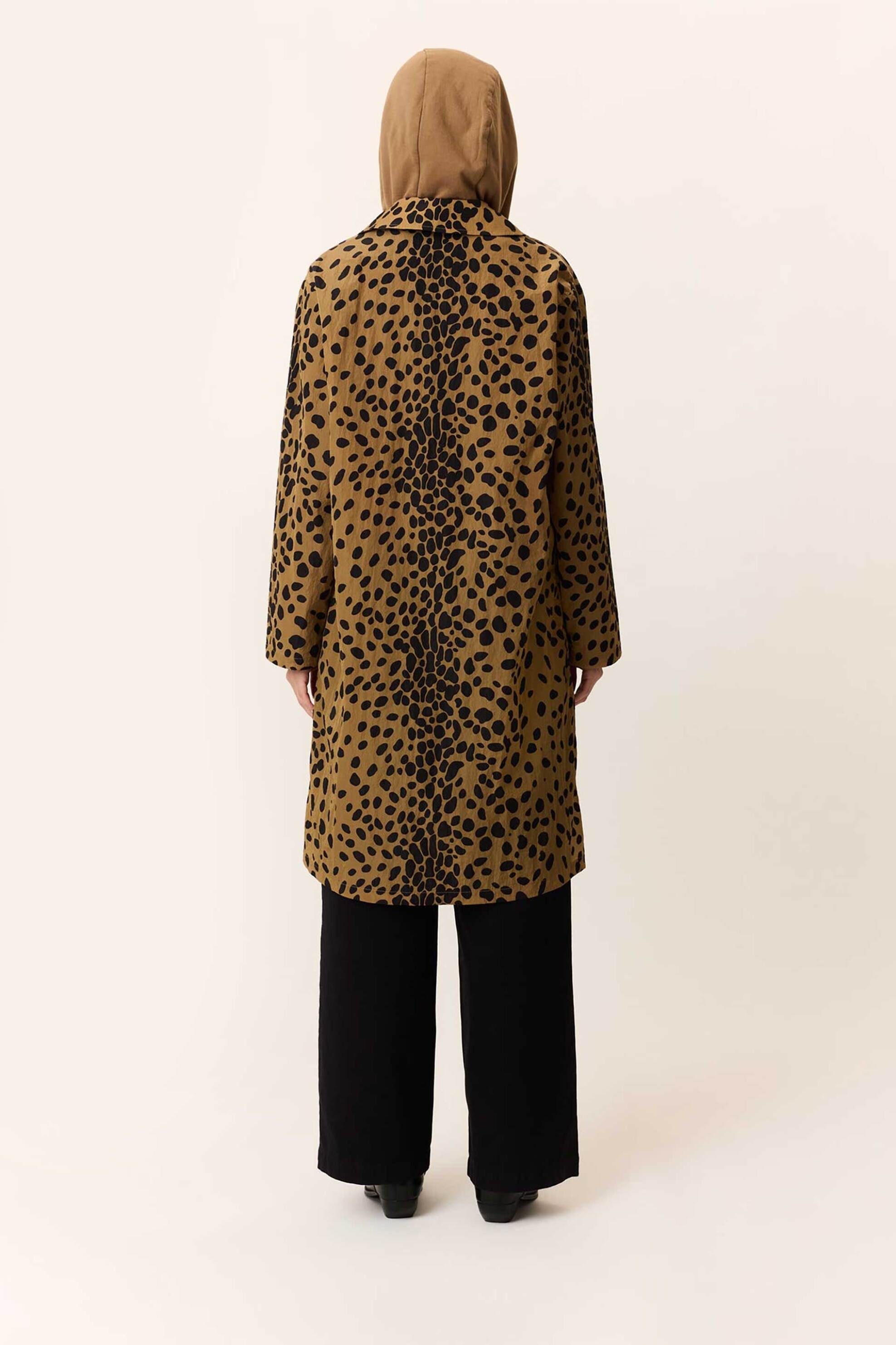 Leon & Harper γυναικείο παλτό animal print Relaxed Fit "Aviona" - Aviona TN07 Cheta Ταμπά φωτογραφία