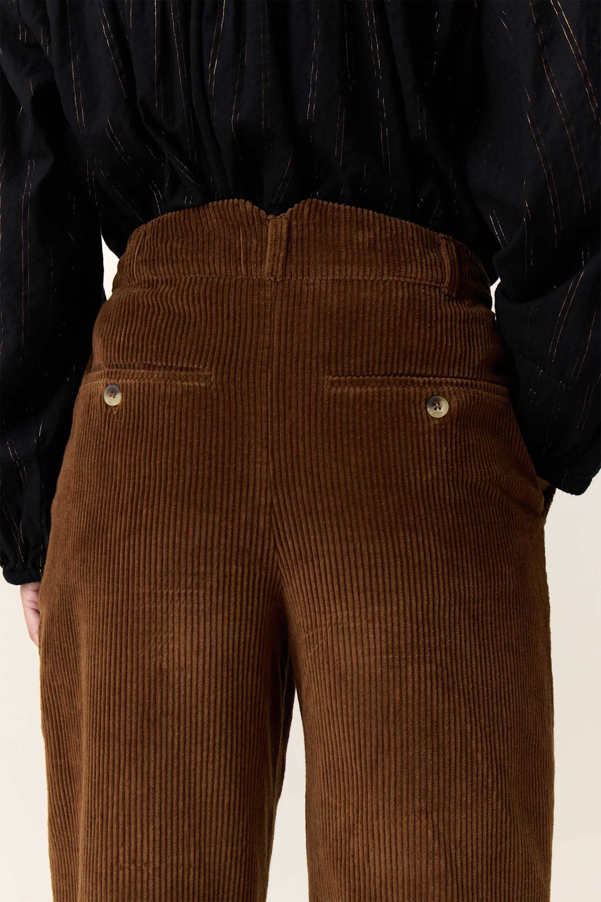 Leon & Harper γυναικείο παντελόνι Straight Fit "Pamira" - Pamira TC306 PLN Καφέ φωτογραφία