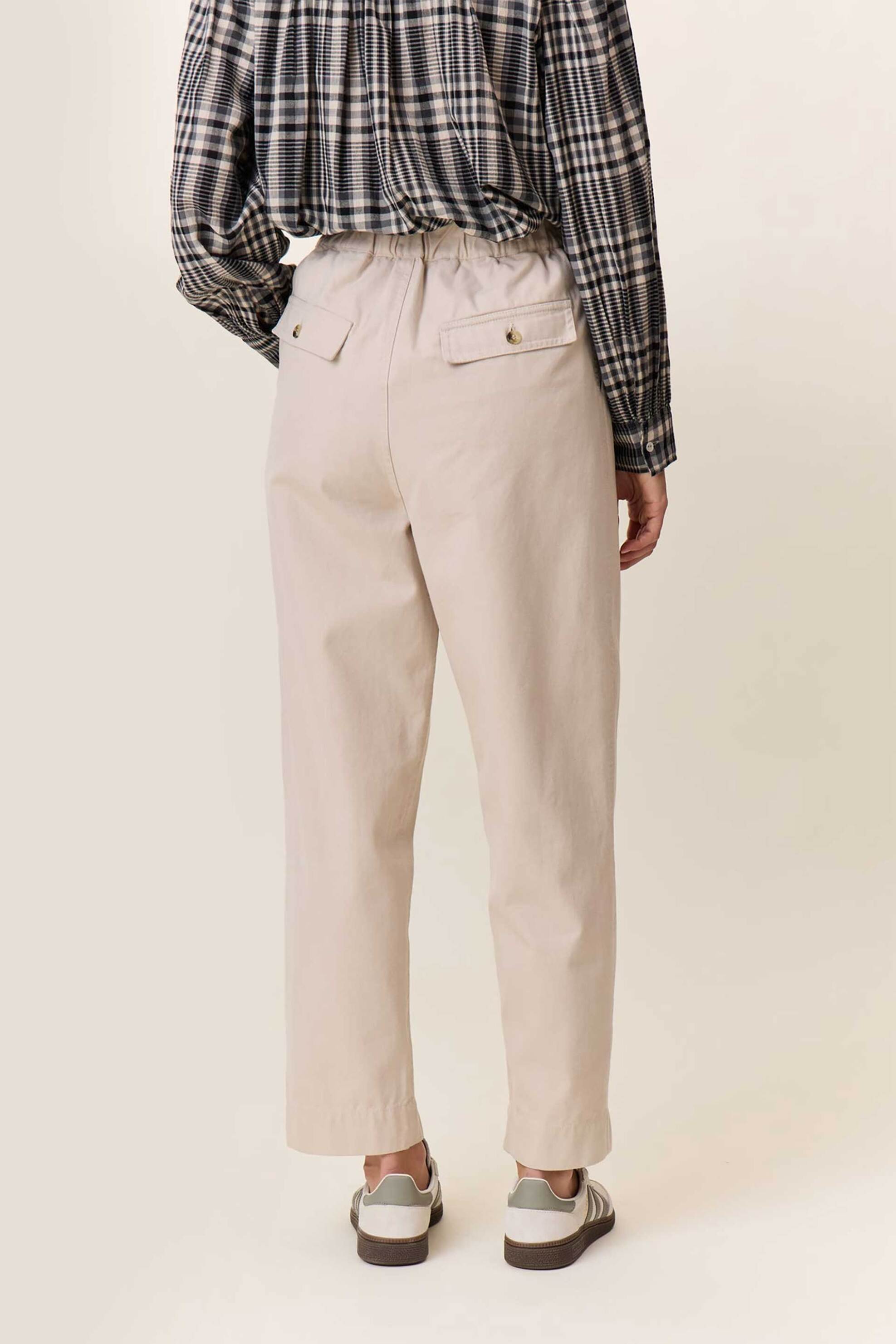 Leon & Harper γυναικείο παντελόνι Straight Fit "Penelope" - Penelope TCH4 PLN Υπόλευκο φωτογραφία