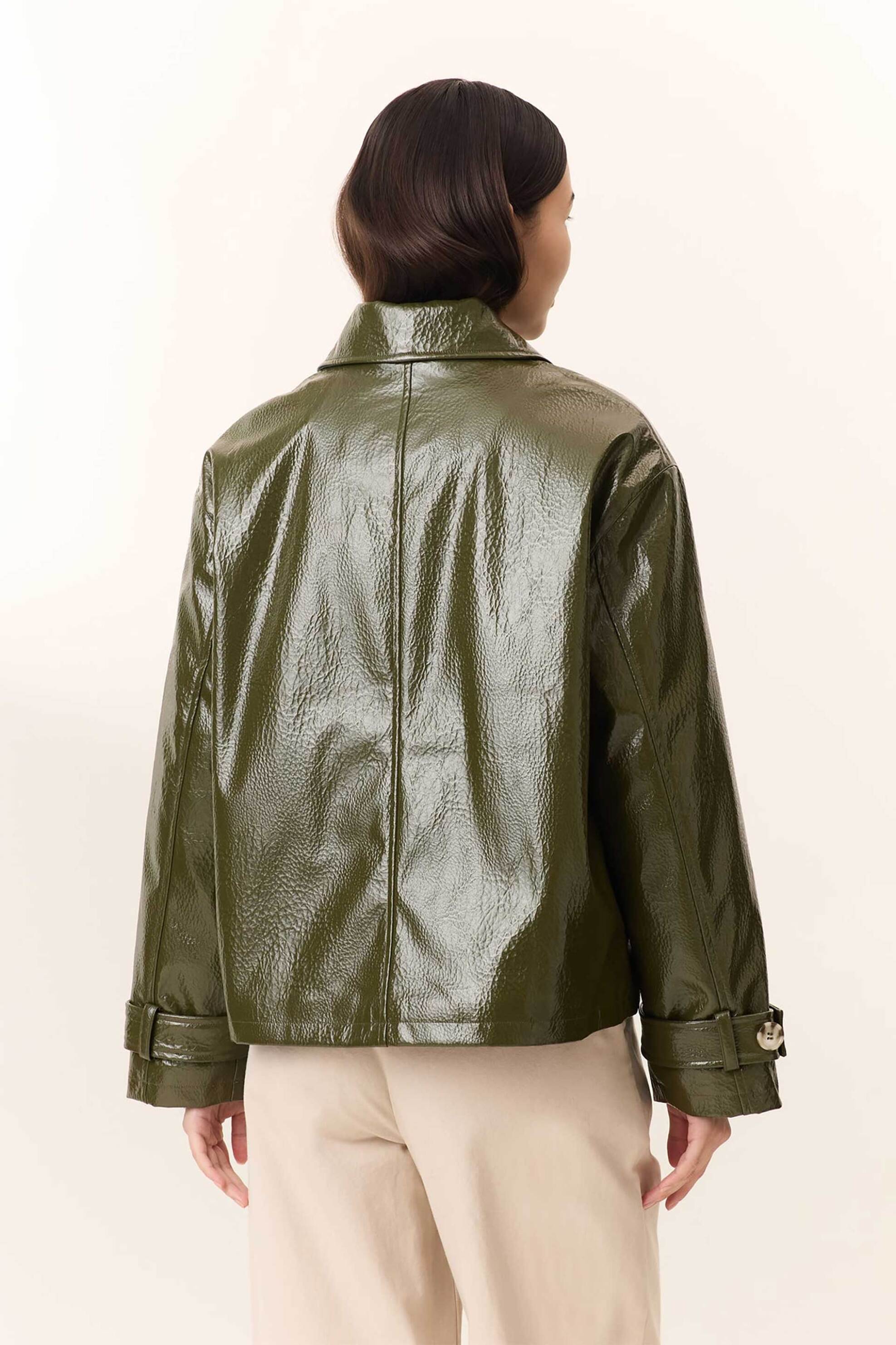 Leon & Harper γυναικείο jacket με ανάγλυφο φινίρισμα "Vanni" - Vanni FF04 PLN Πράσινο φωτογραφία