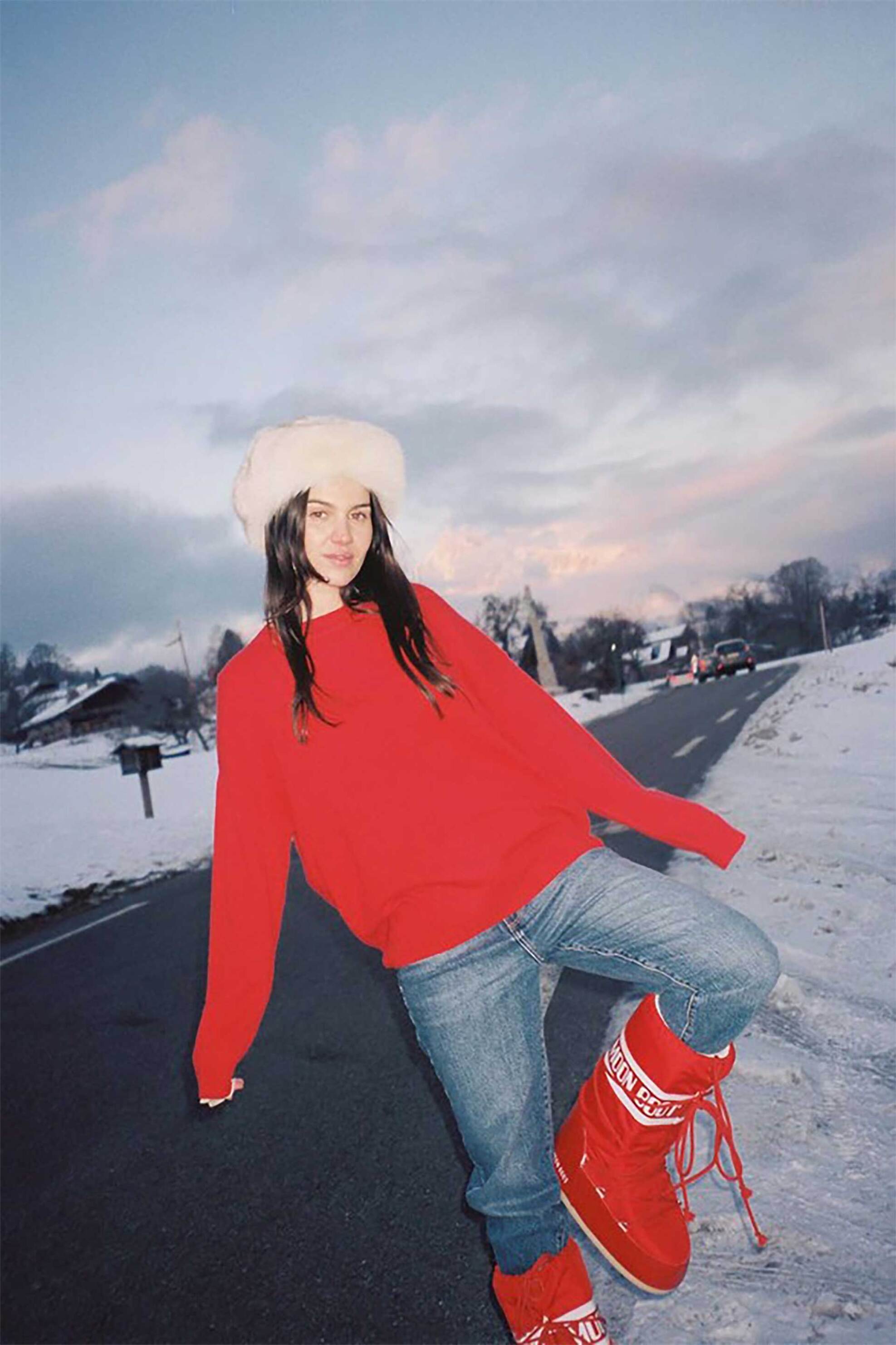 LES TRICOTS DE LEA Les Tricots De Lea γυναικεία πλεκτή μπλούζα από κασμίρι oversized "Mapoupette" - 37047 Κόκκινο