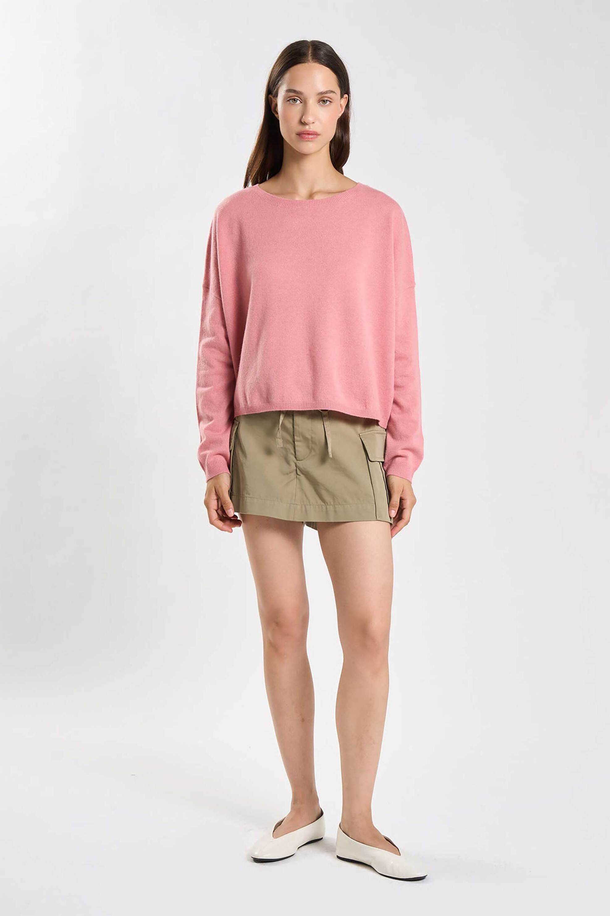 Les Tricots De Lea γυναικεία πλεκτή μπλούζα από κασμίρι Oversized 