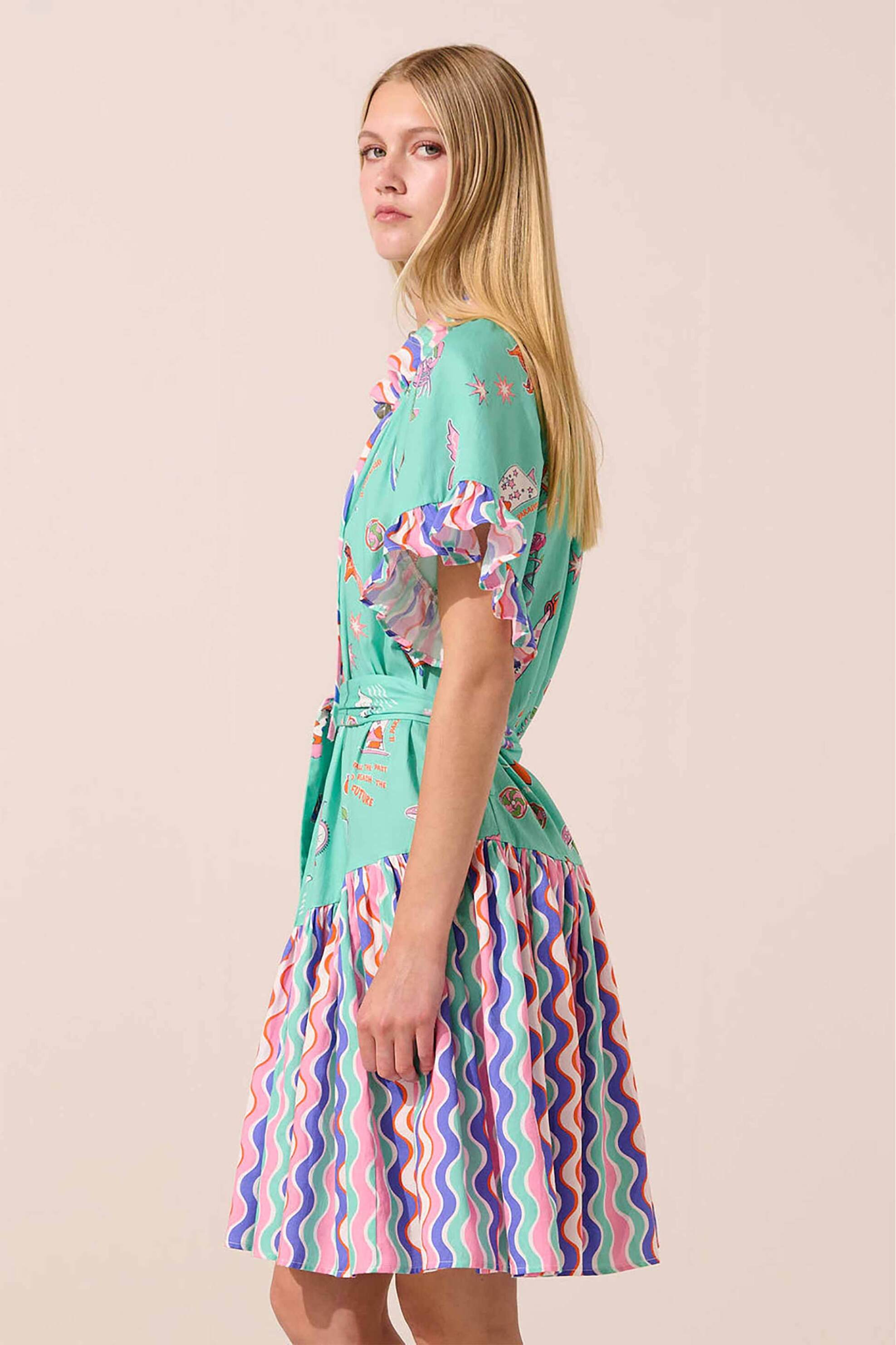 Paolita γυναικείο mini φόρεμα βαμβακερό με all-over print "Playground Love Diana" - DR2521DD-PL Πολύχρωμο φωτογραφία