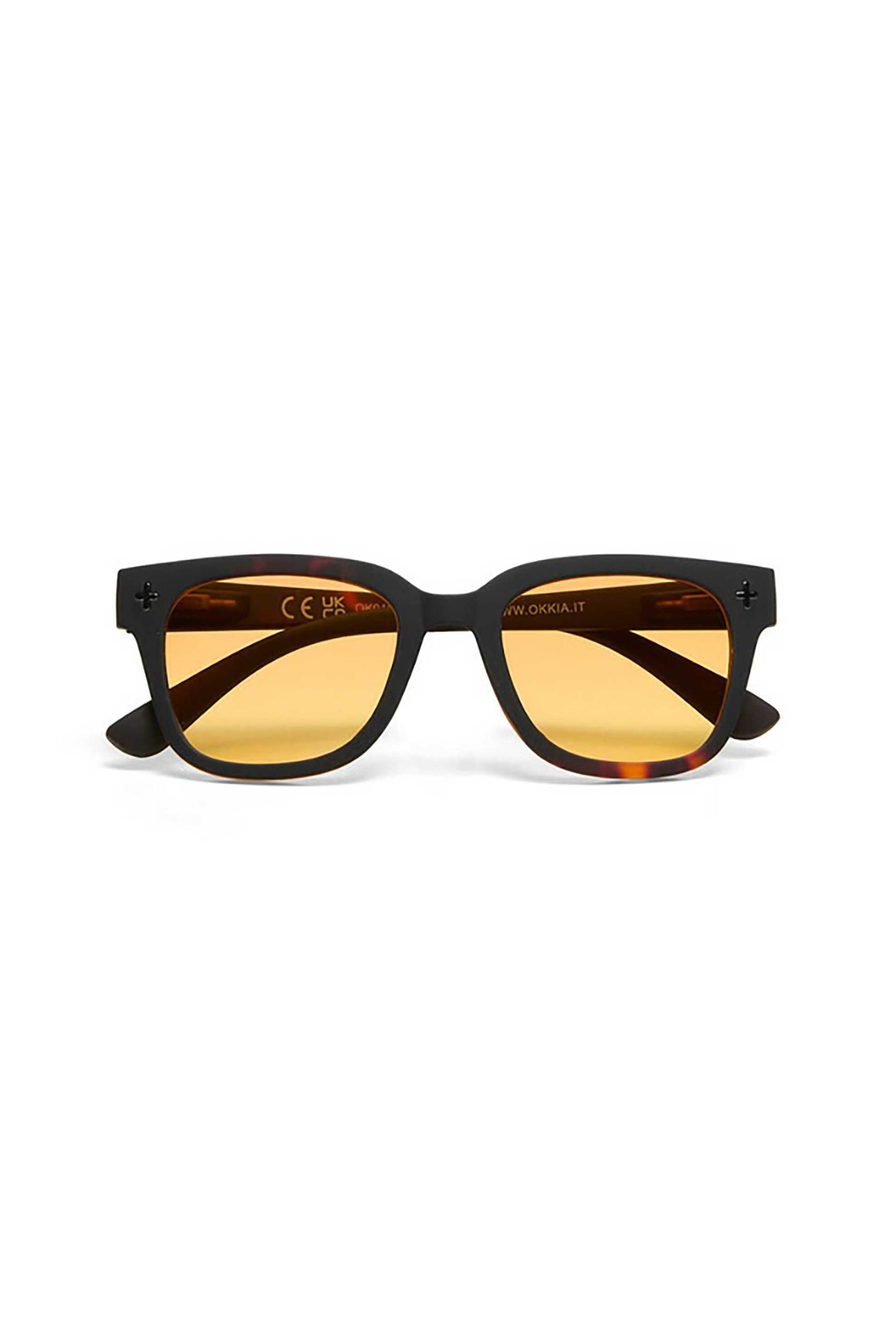 Okkia unisex γυαλιά ηλίου "Giovanni" - OK012B3H-YE Μαύρο - Χρυσό