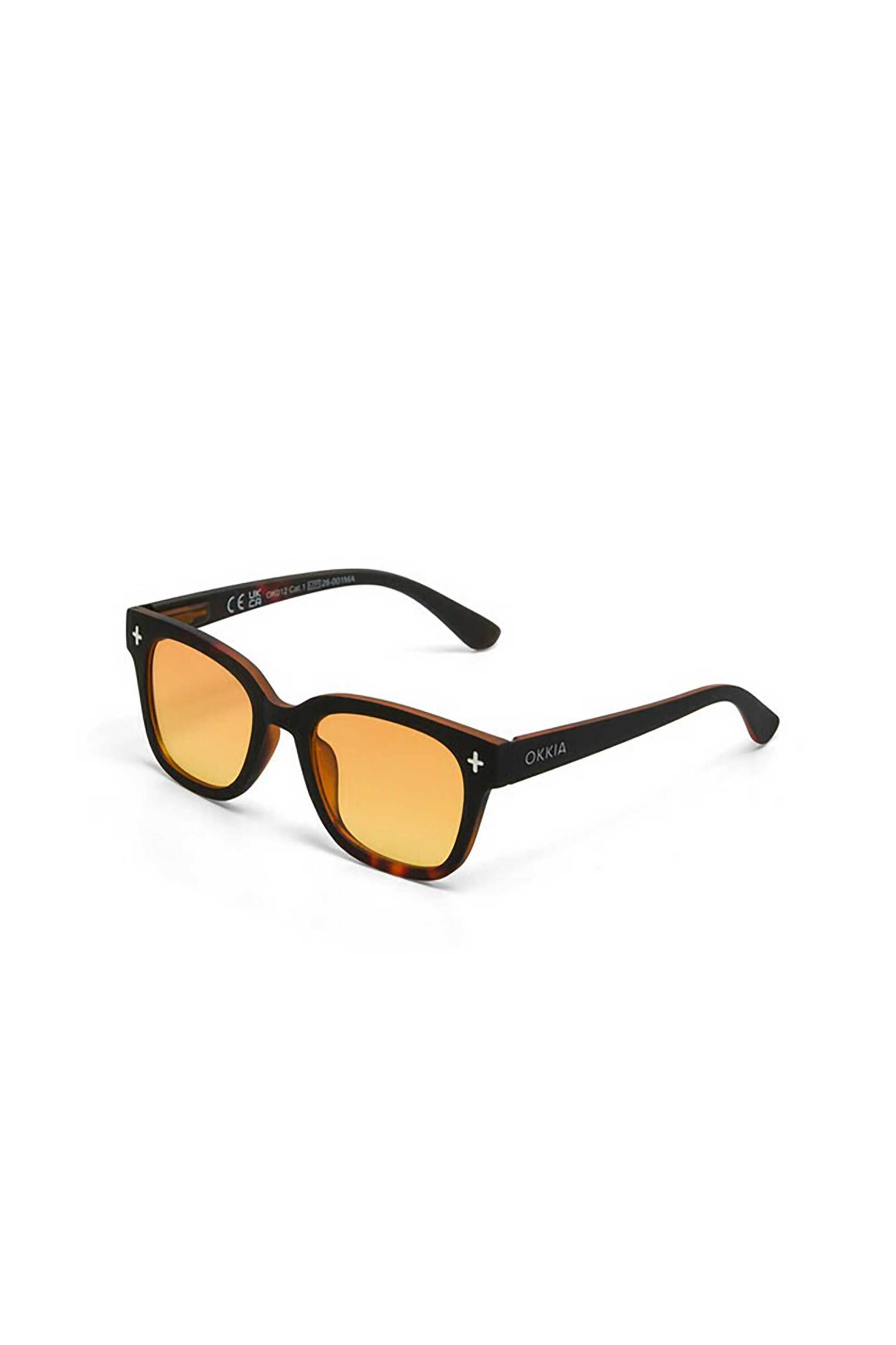 Okkia unisex γυαλιά ηλίου "Giovanni" - OK012B3H-YE Μαύρο - Χρυσό