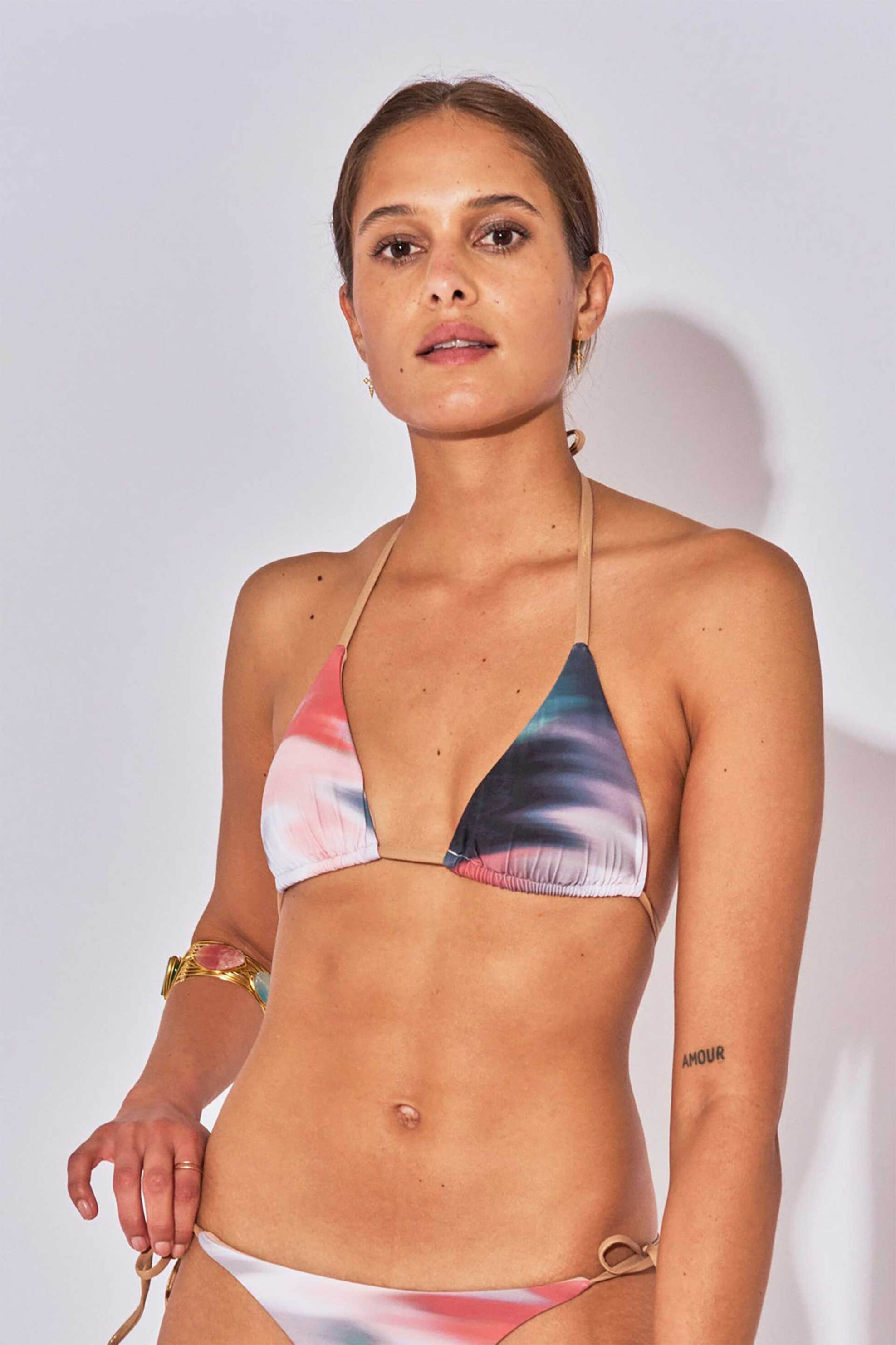 BELIZA Beliza γυναικείο μαγιό τοπ triangle tie dye "Niki" - NIKITOPPRINT/SS25 Πολύχρωμο